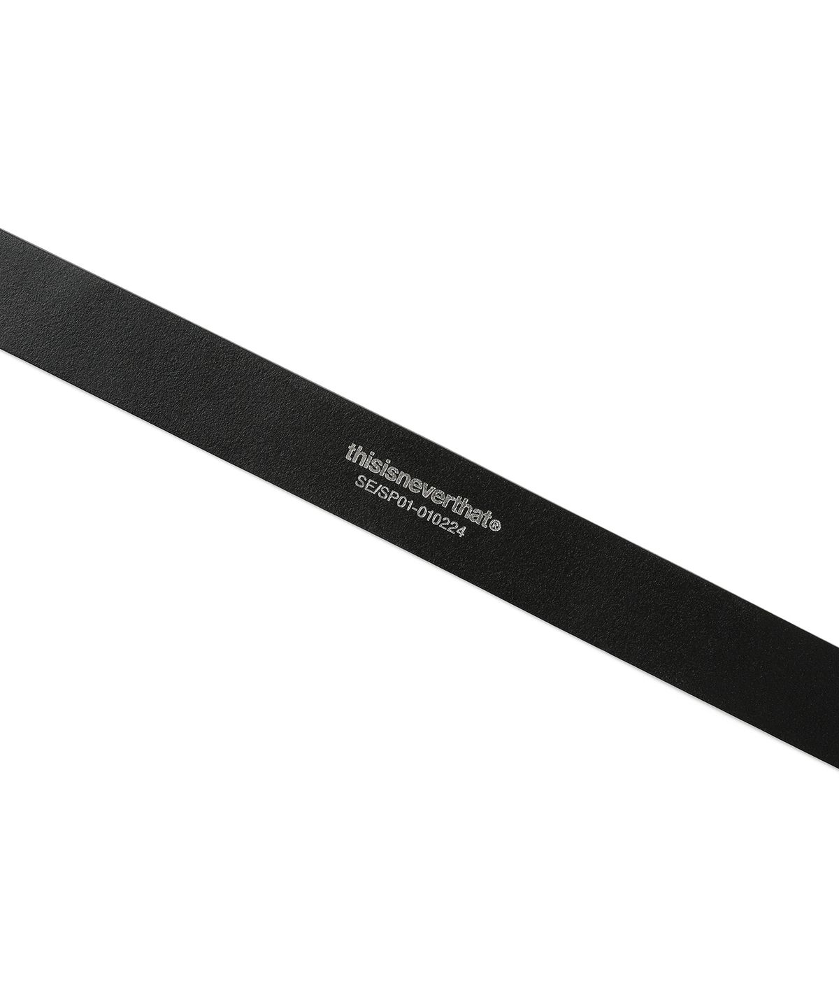 디스이즈네버댓(THISISNEVERTHAT) Flat Buckle Leather Belt Black