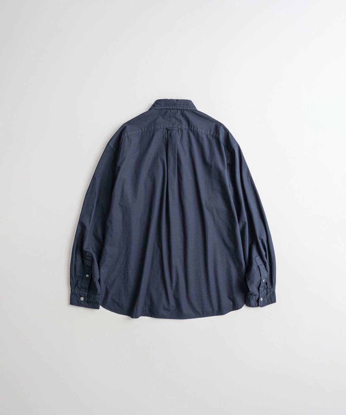 비헤비어(BEHEAVYER) DYED POPLIN CLASSIC SHIRTS d.navy