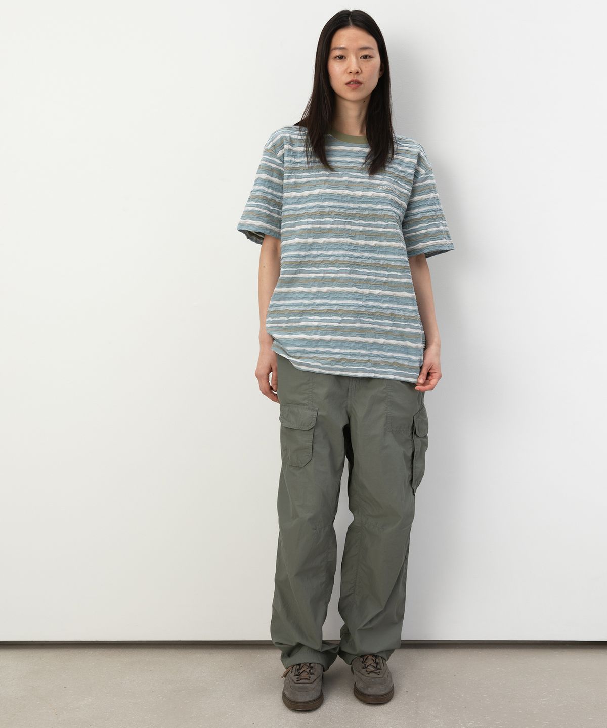 디스이즈네버댓(THISISNEVERTHAT) Wave Jacquard Tee Soft Blue