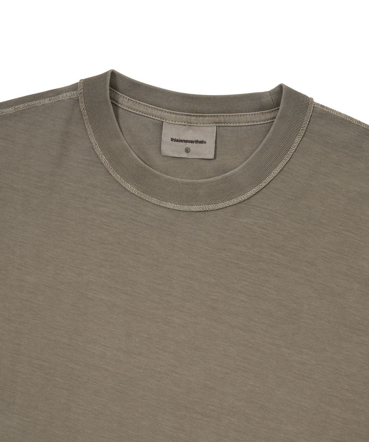 디스이즈네버댓(THISISNEVERTHAT) Overdyed Reverse Tee Desert Grey
