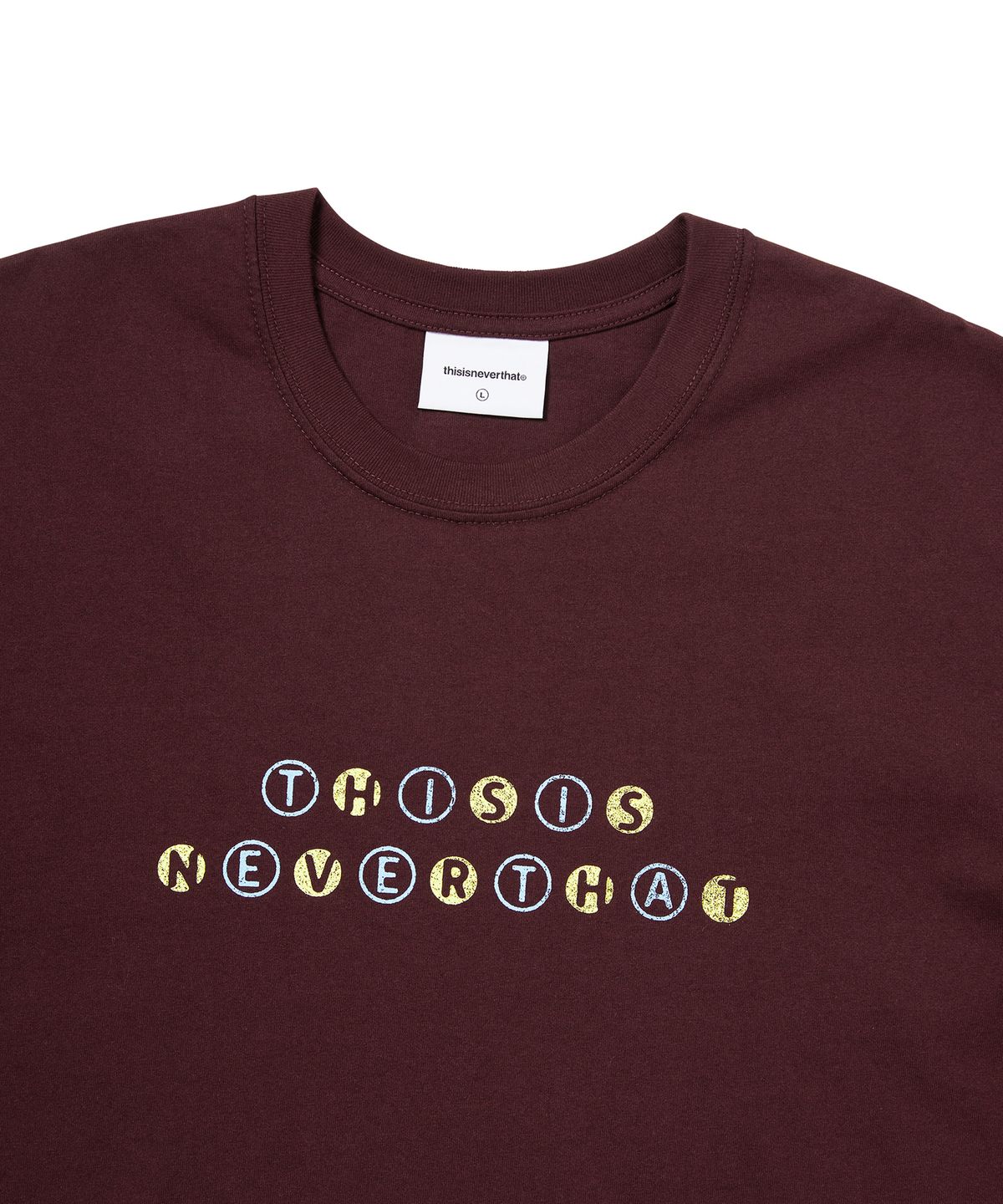 디스이즈네버댓(THISISNEVERTHAT) Orb Type Tee Burgundy