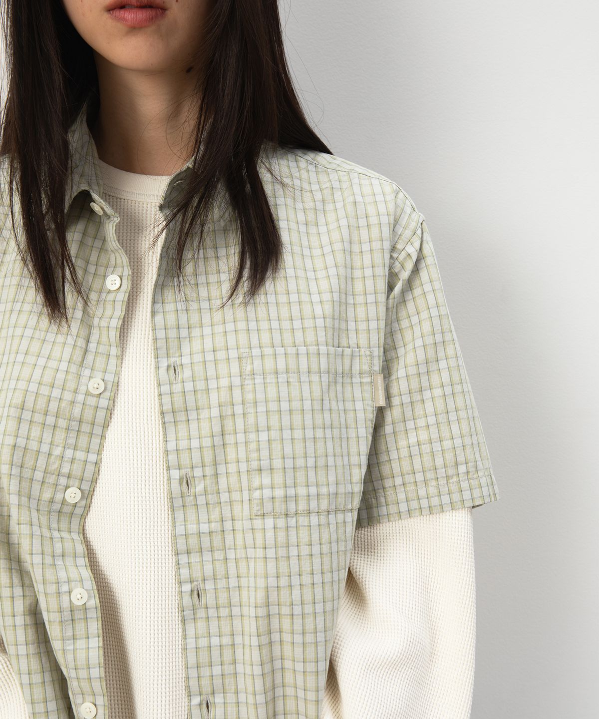 디스이즈네버댓(THISISNEVERTHAT) Check S/S Shirt Lemon