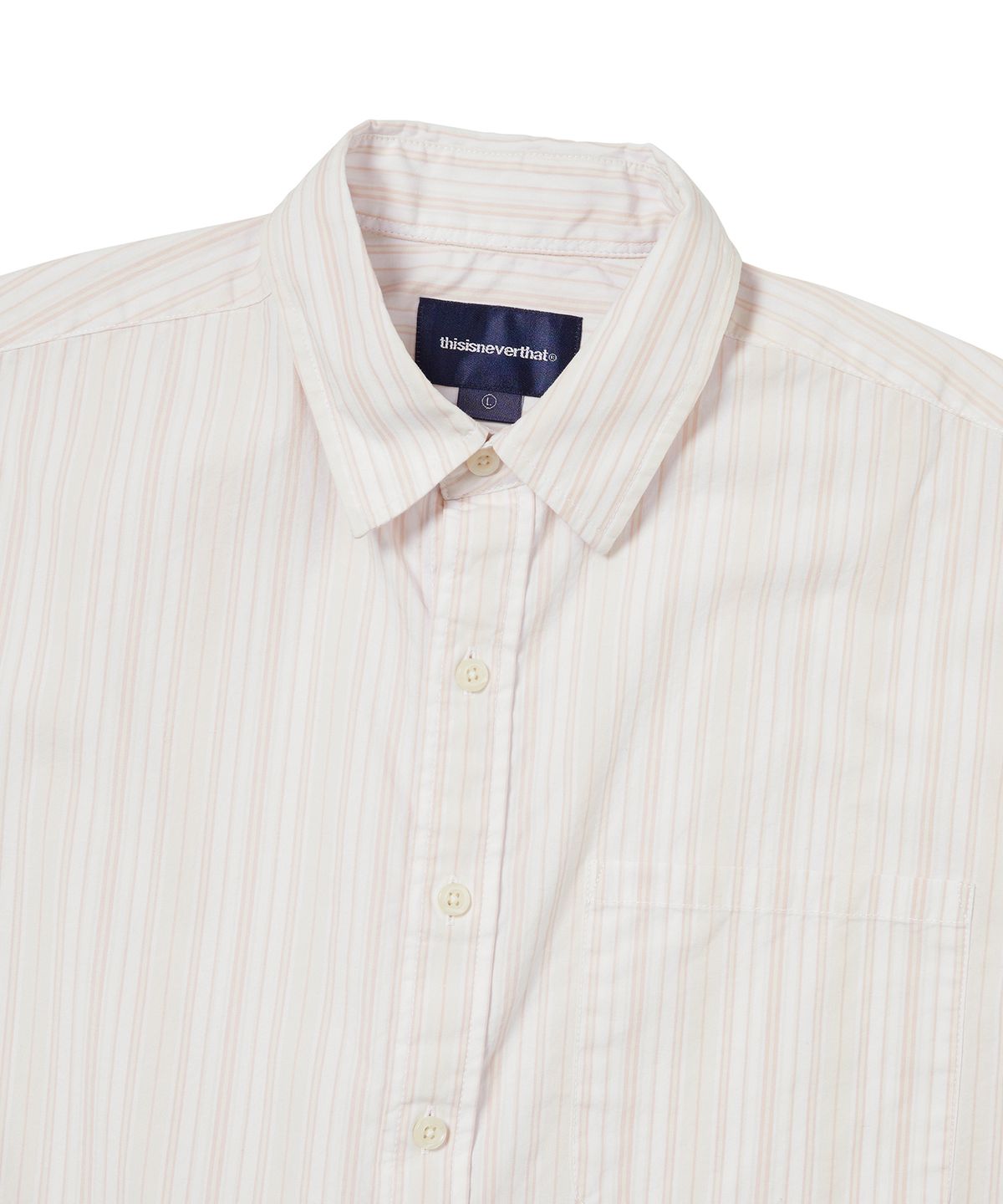 디스이즈네버댓(THISISNEVERTHAT) Striped S/S Shirt White