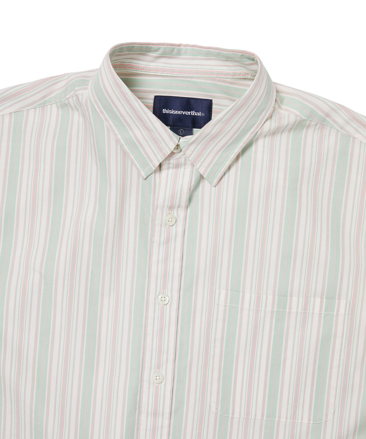 디스이즈네버댓(THISISNEVERTHAT) Striped S/S Shirt Green