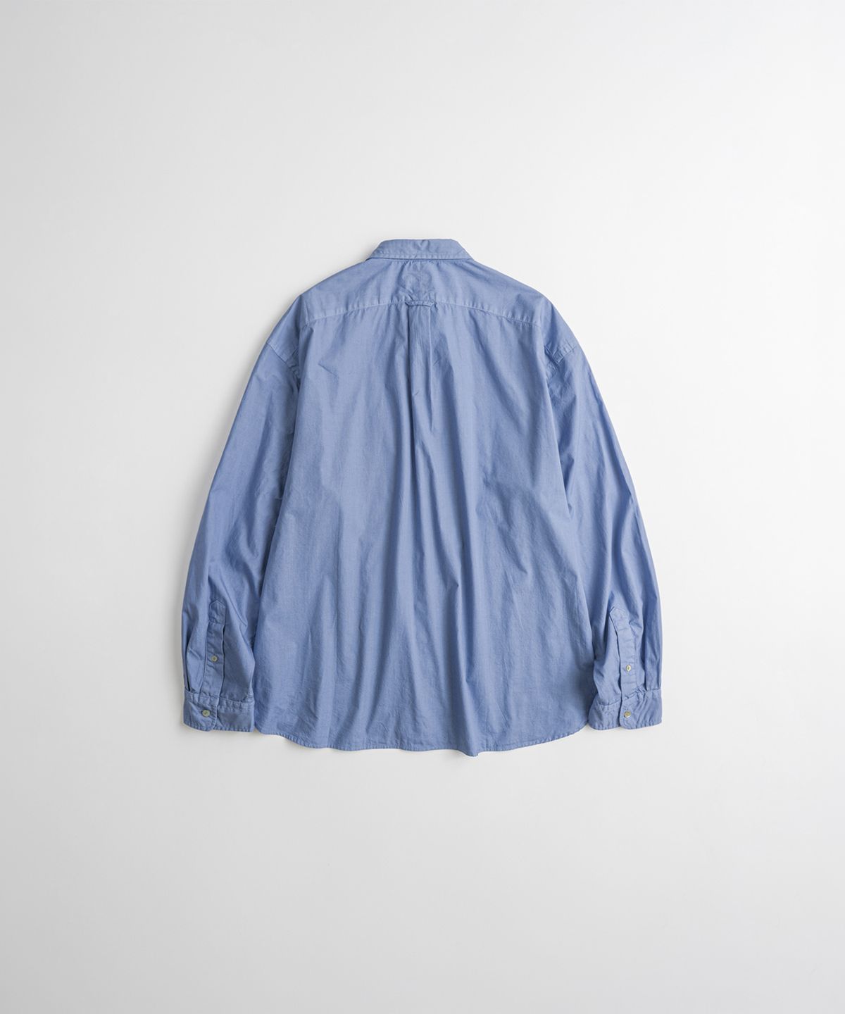 비헤비어(BEHEAVYER) DYED POPLIN CLASSIC SHIRTS sax