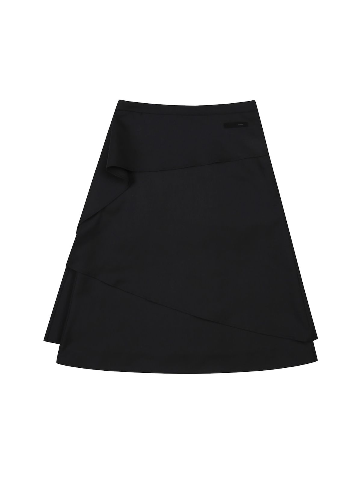 디에스엠티(DSMT) DRAPED LAYERED SKIRT_BLACK