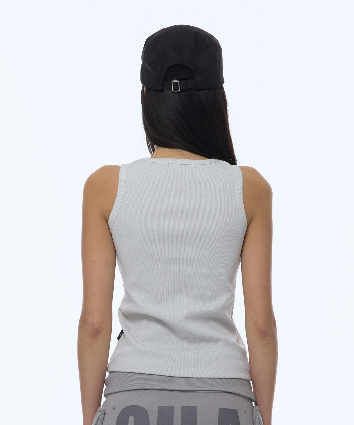 길라아카이브(GILAARCHIVE) LETTERING GRAPHIC MILITARY CAP_BLACK