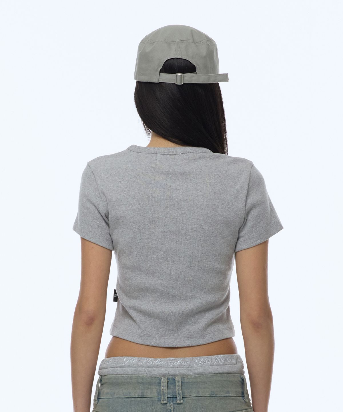 길라아카이브(GILAARCHIVE) LETTERING GRAPHIC MILITARY CAP_BEIGE
