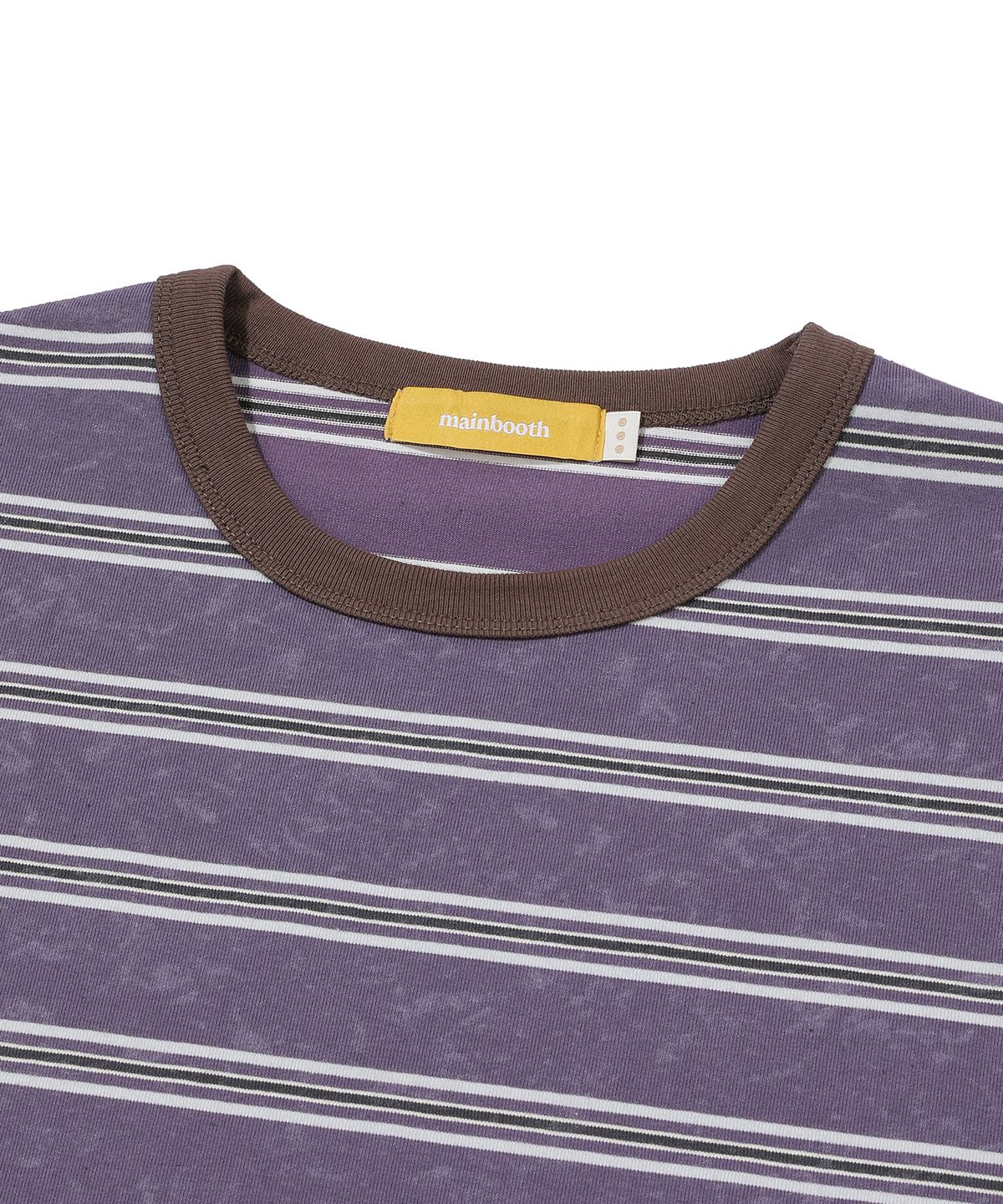 메인부스(MAINBOOTH) Rough Star Stripe T-shirt(PURPLE)