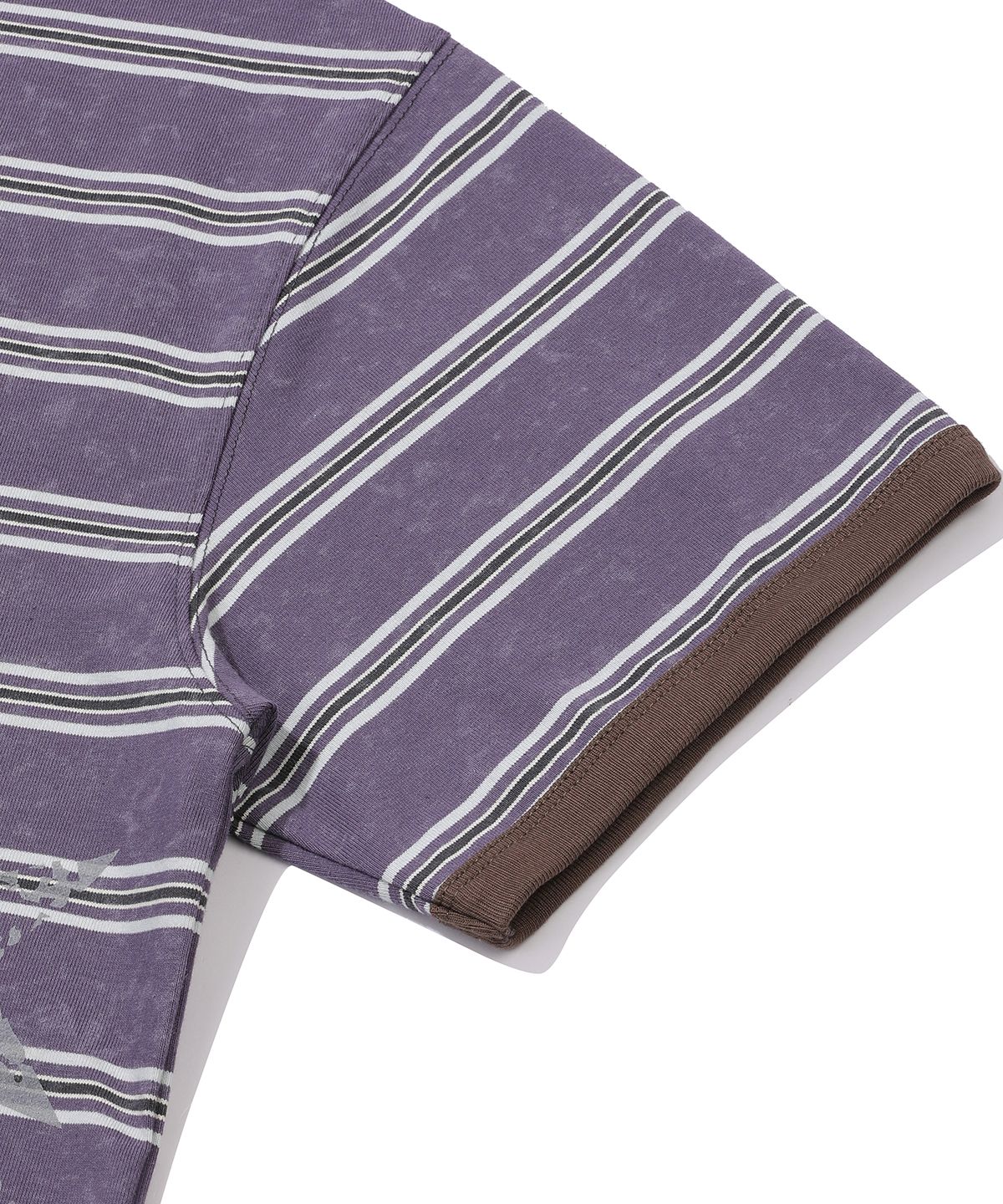 메인부스(MAINBOOTH) Rough Star Stripe T-shirt(PURPLE)