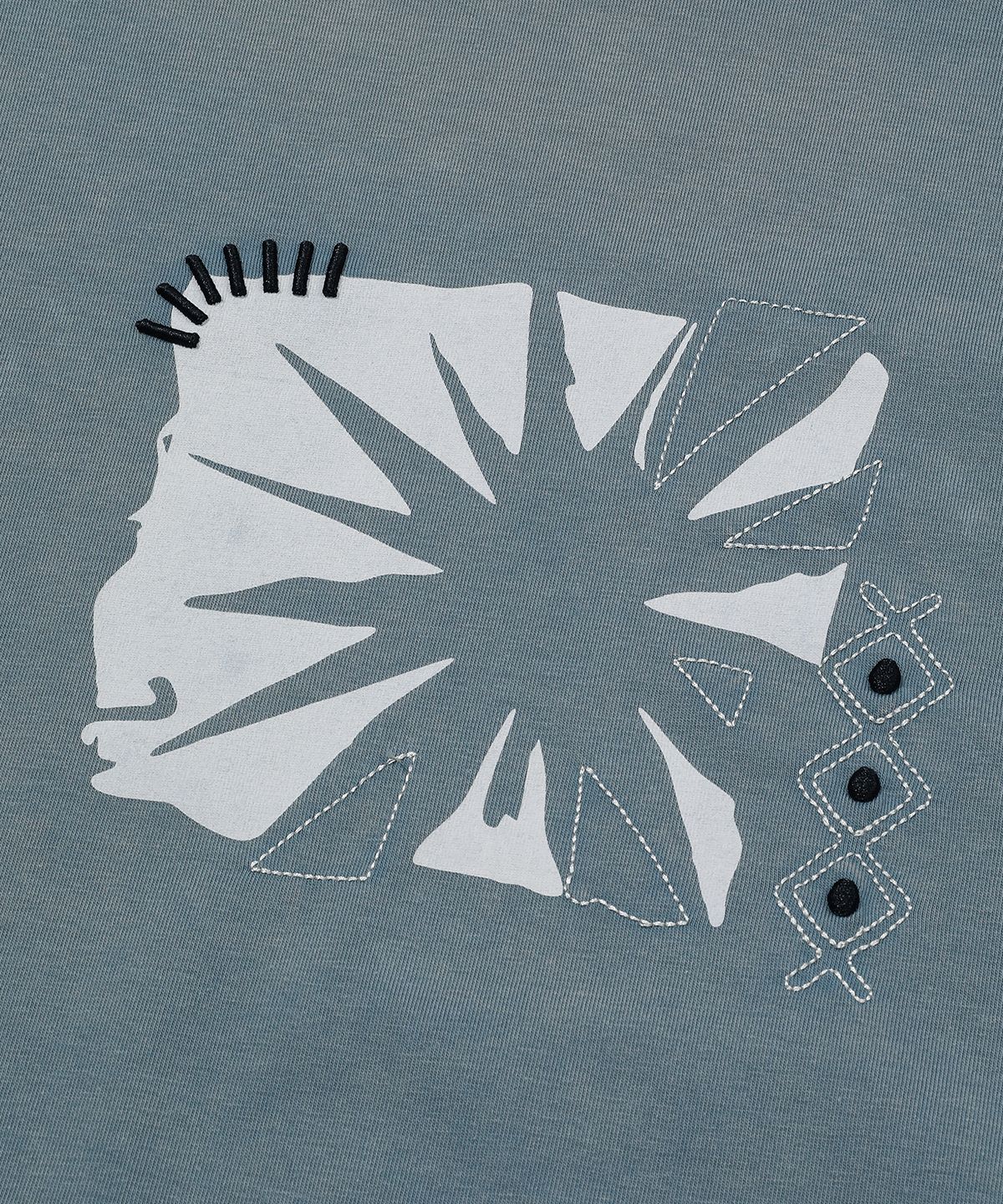 메인부스(MAINBOOTH) Sun Trace T-shirt(TEAL GREEN)