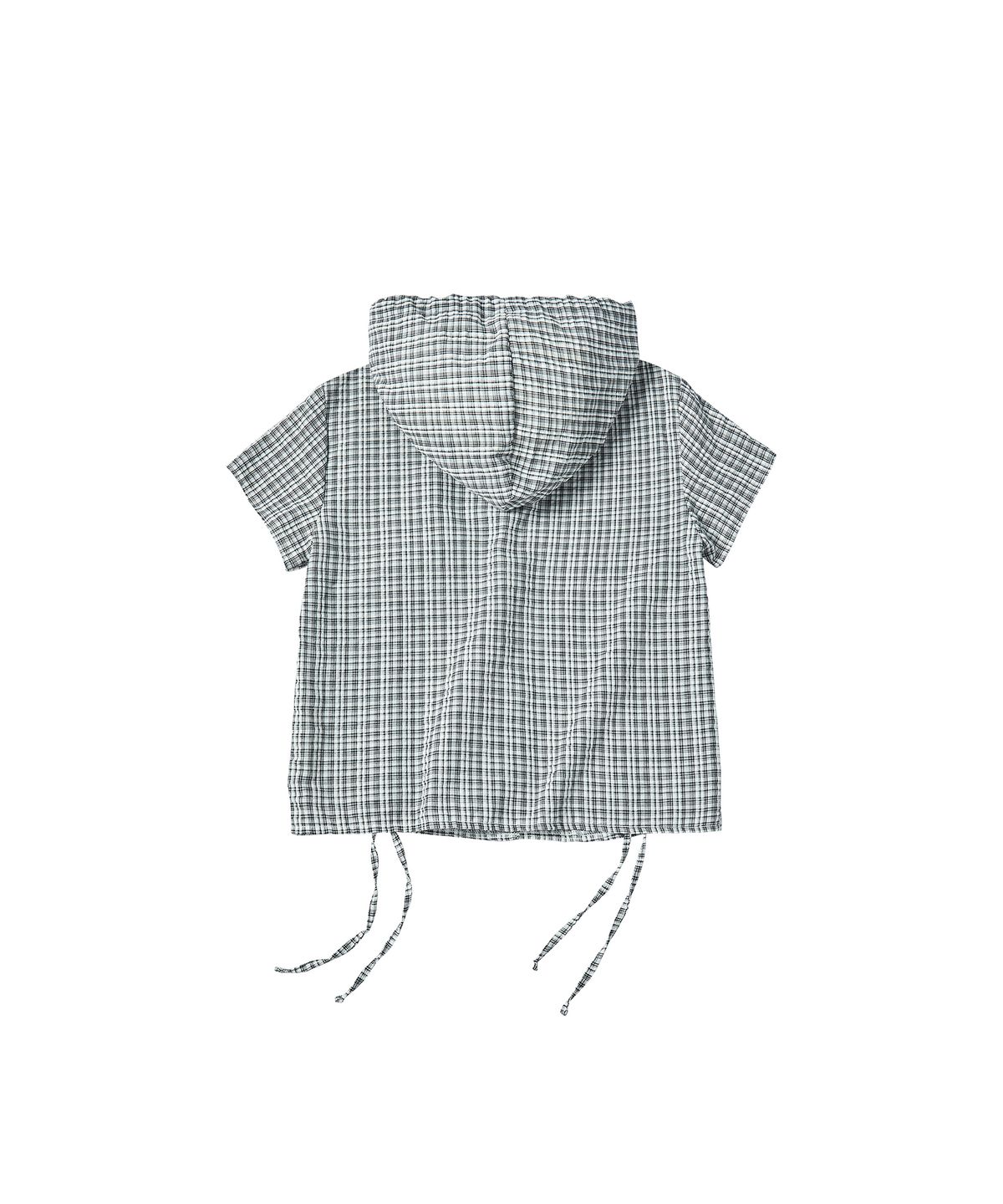 꼬모니노즈(COMONINOZ) W SHIRRING HOOD SHIRT [BLACK]