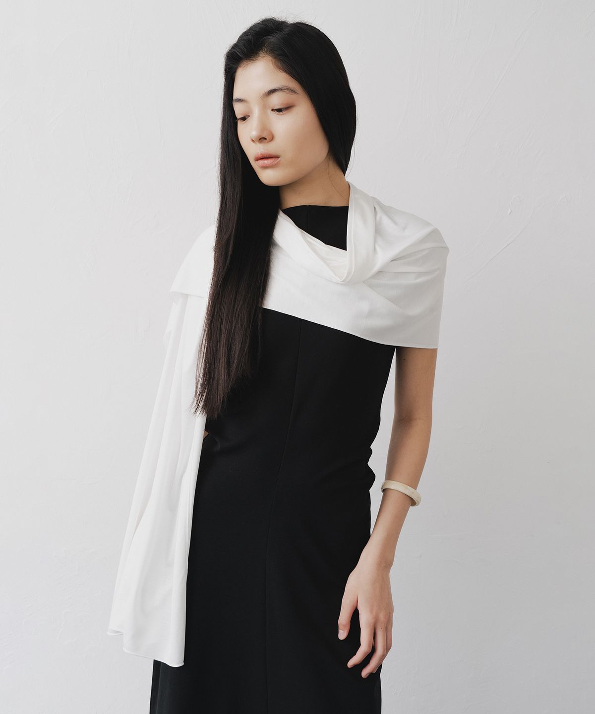 애프터글로울(AFTERGLOWOOL) Silket Modal Scarf-White
