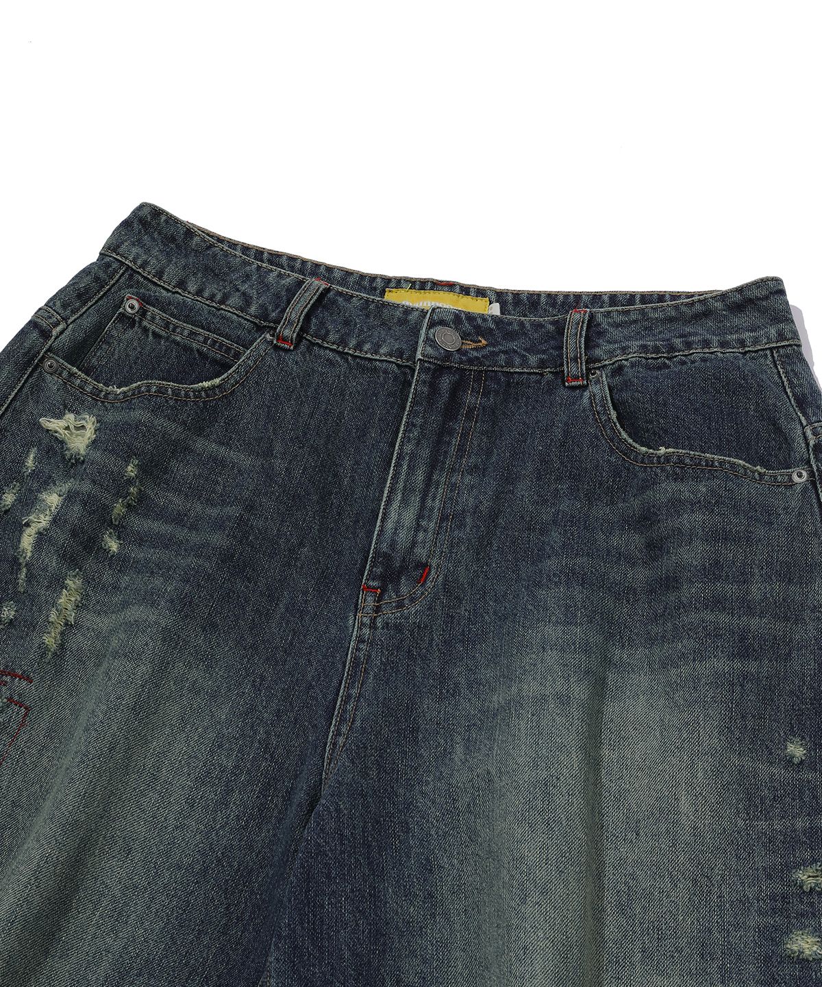 메인부스(MAINBOOTH) Repaired Denim Shorts(BLUE)