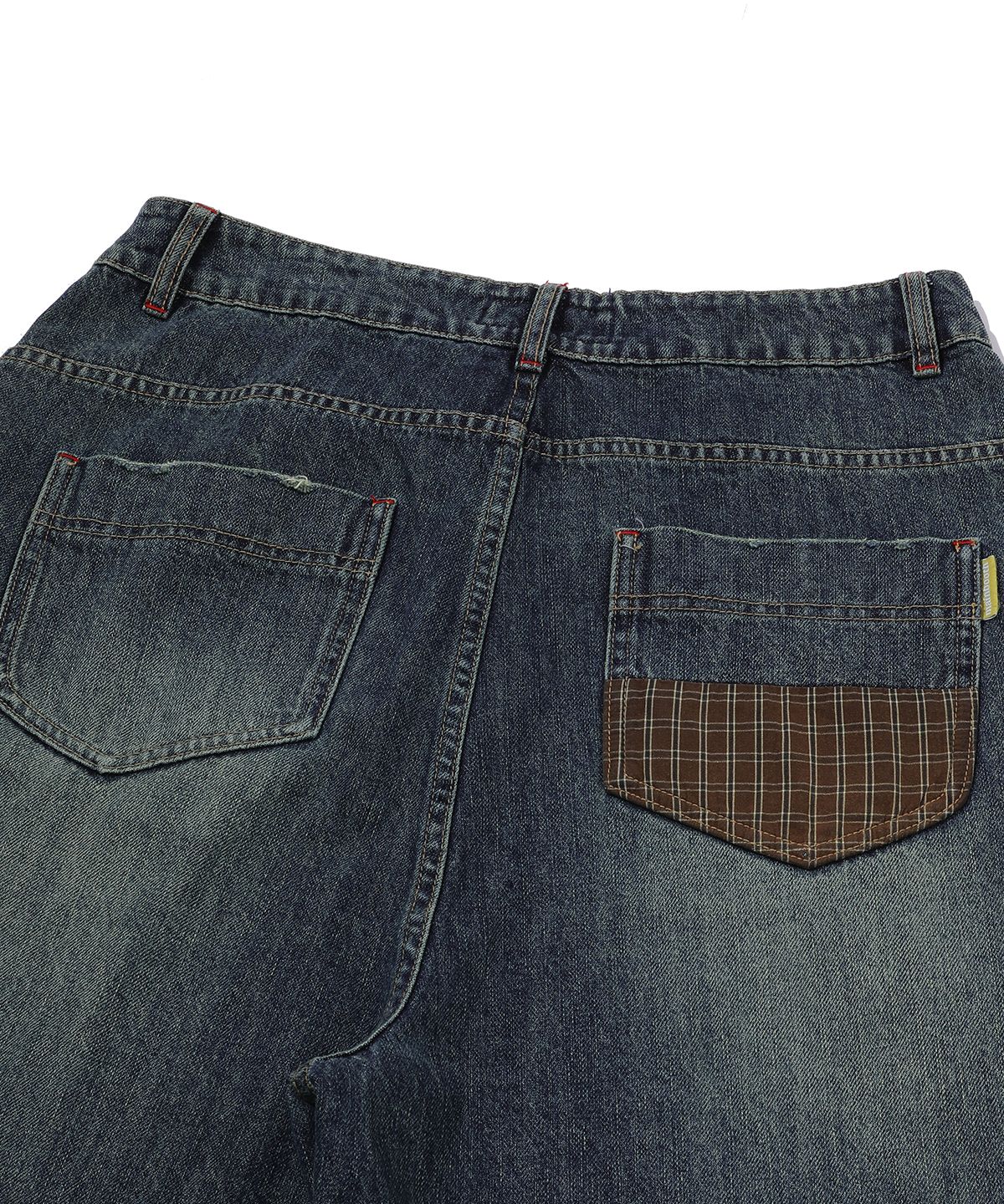 메인부스(MAINBOOTH) Repaired Denim Shorts(BLUE)