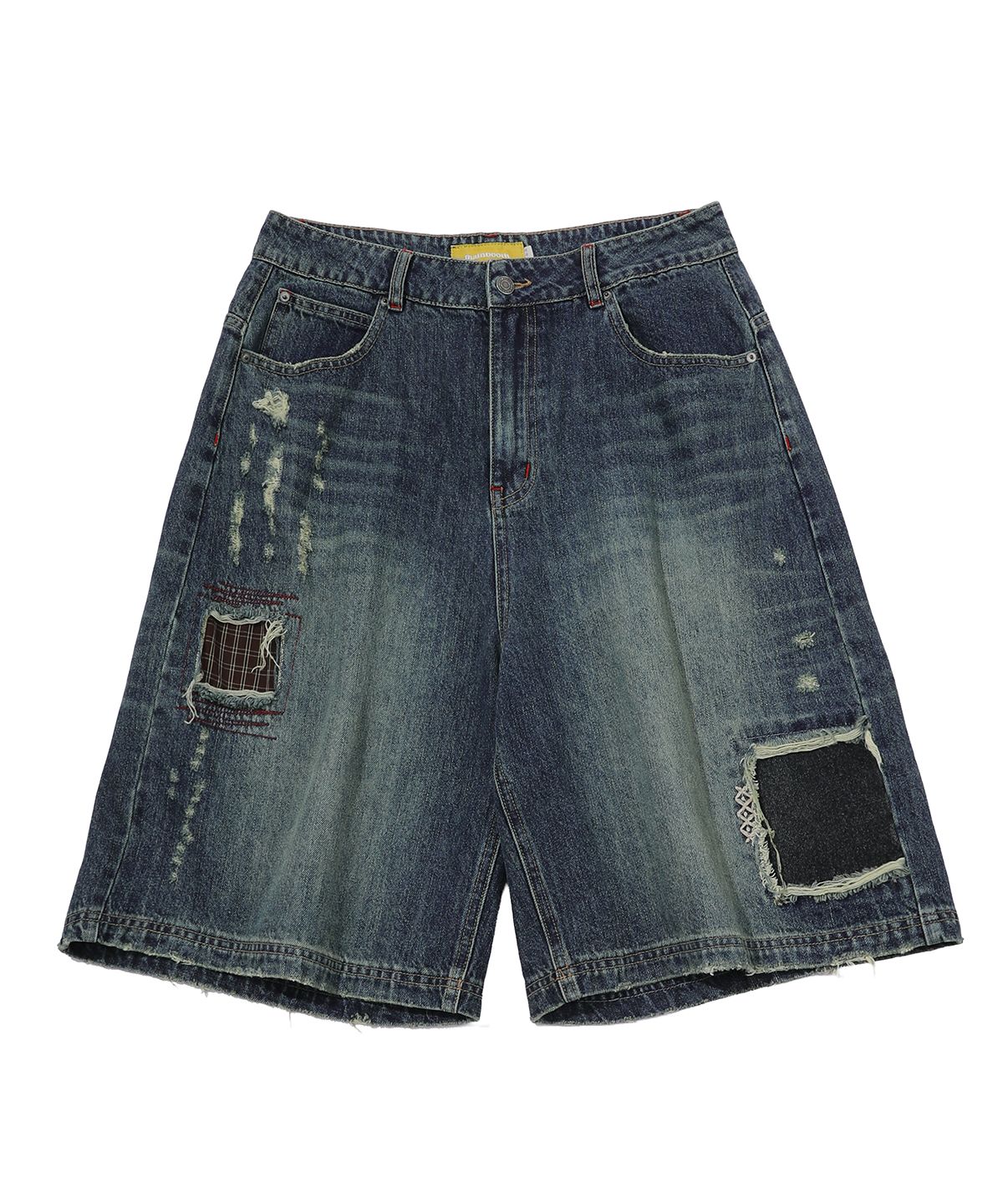 메인부스(MAINBOOTH) Repaired Denim Shorts(BLUE)