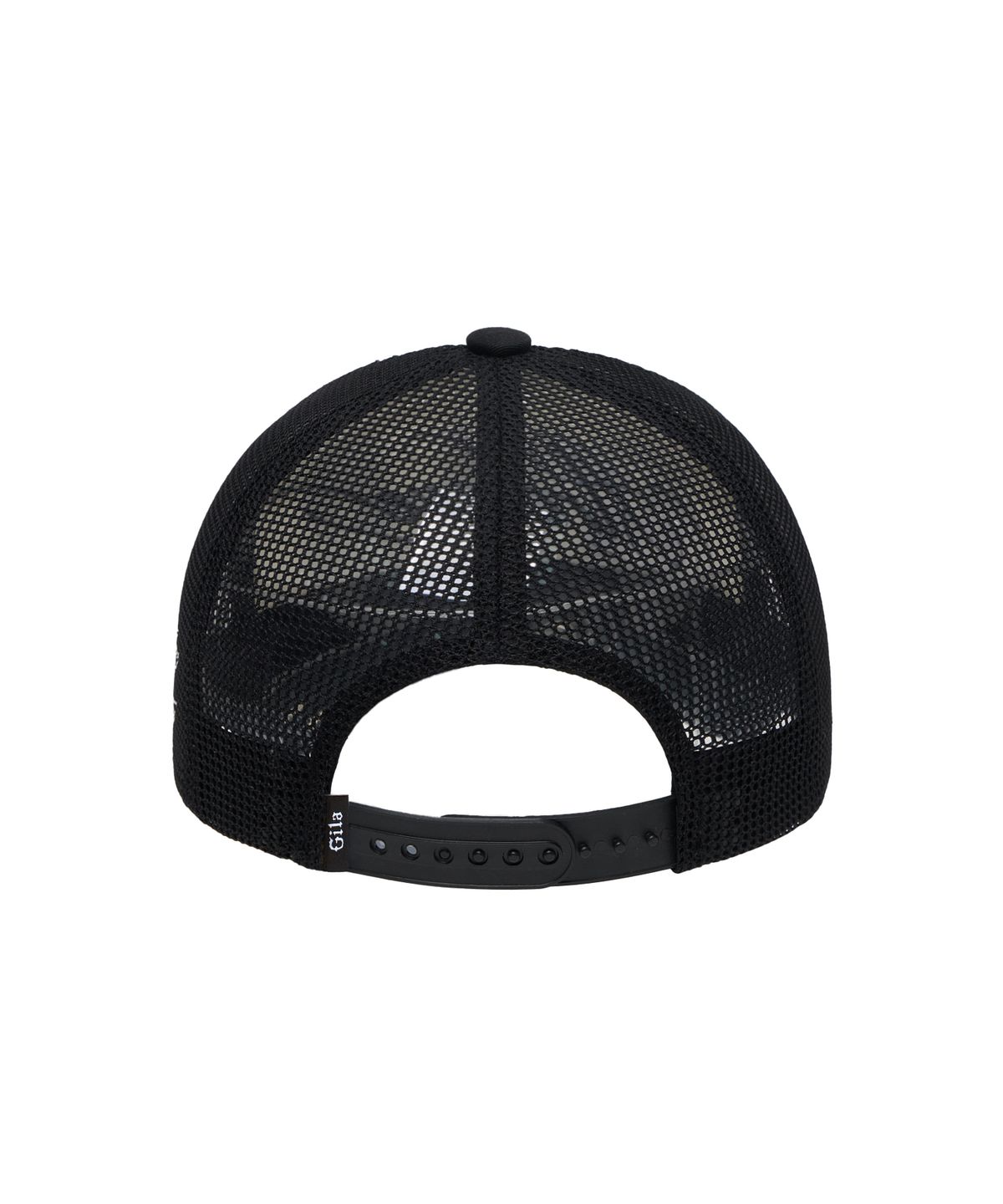 길라아카이브(GILAARCHIVE) EYELET BOLD LOGO MESH CAP_BLACK