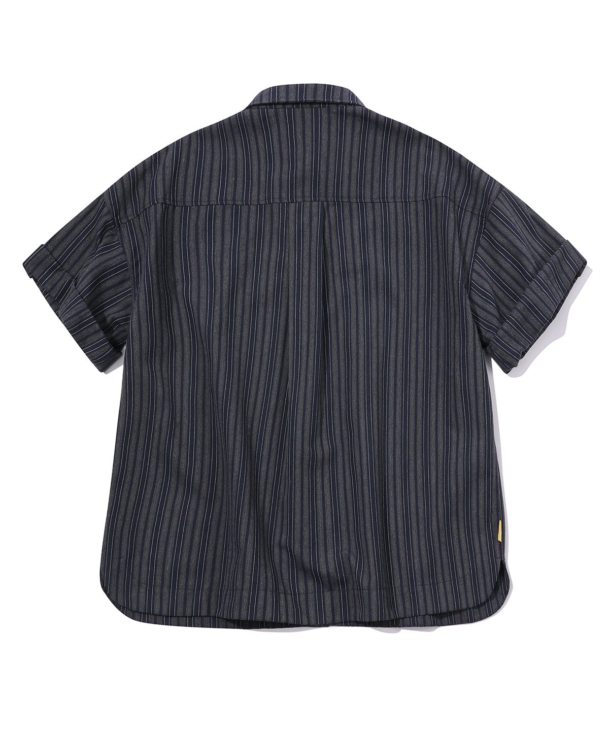 메인부스(MAINBOOTH) Patchwork Roll-up Shirt(NAVY)