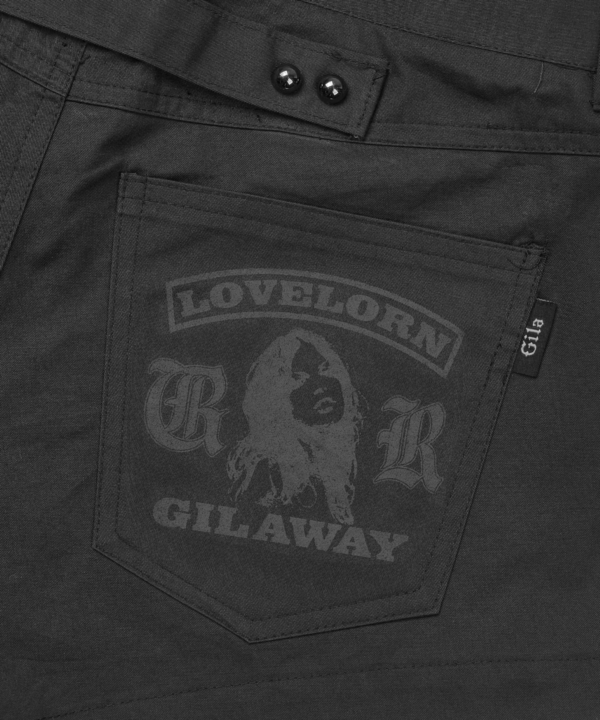 길라아카이브(GILAARCHIVE) NAPOLEON SIDE ZIP SHORTS_CHARCOAL