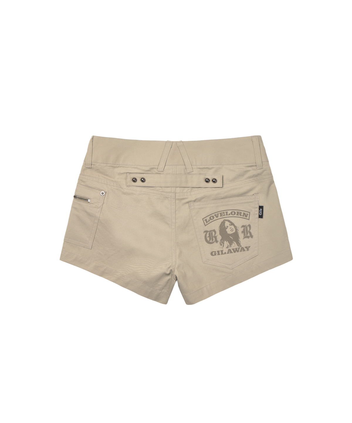 길라아카이브(GILAARCHIVE) NAPOLEON SIDE ZIP SHORTS_BEIGE