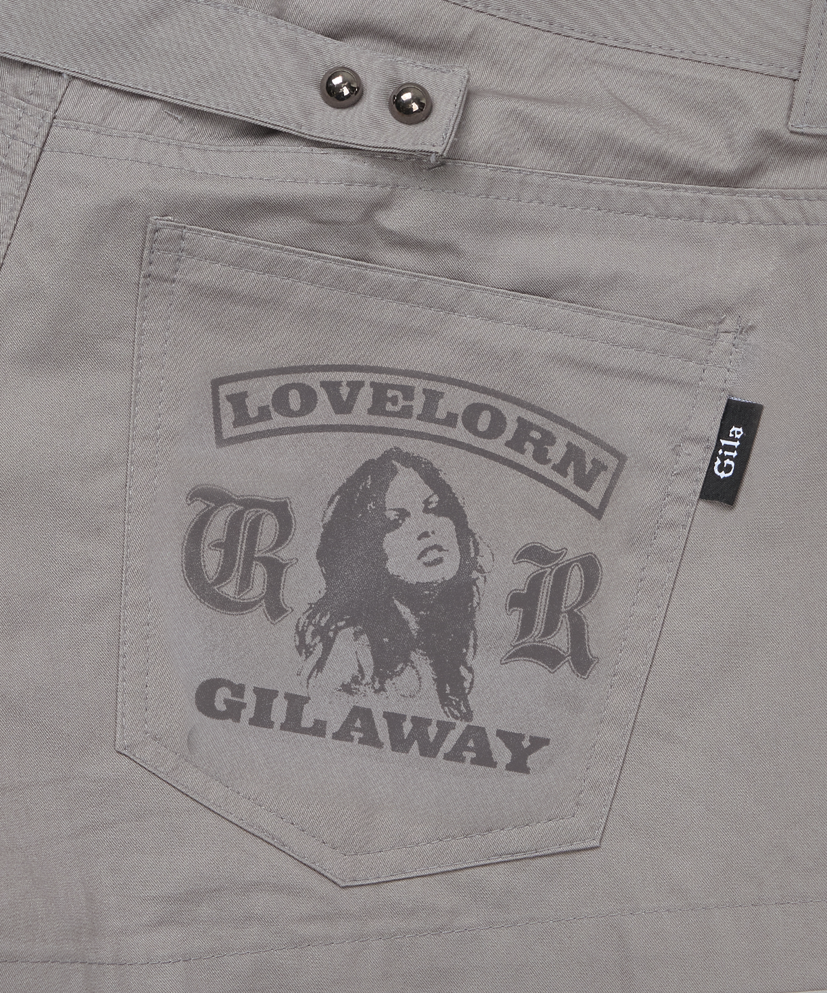길라아카이브(GILAARCHIVE) NAPOLEON SIDE ZIP SHORTS_GREY