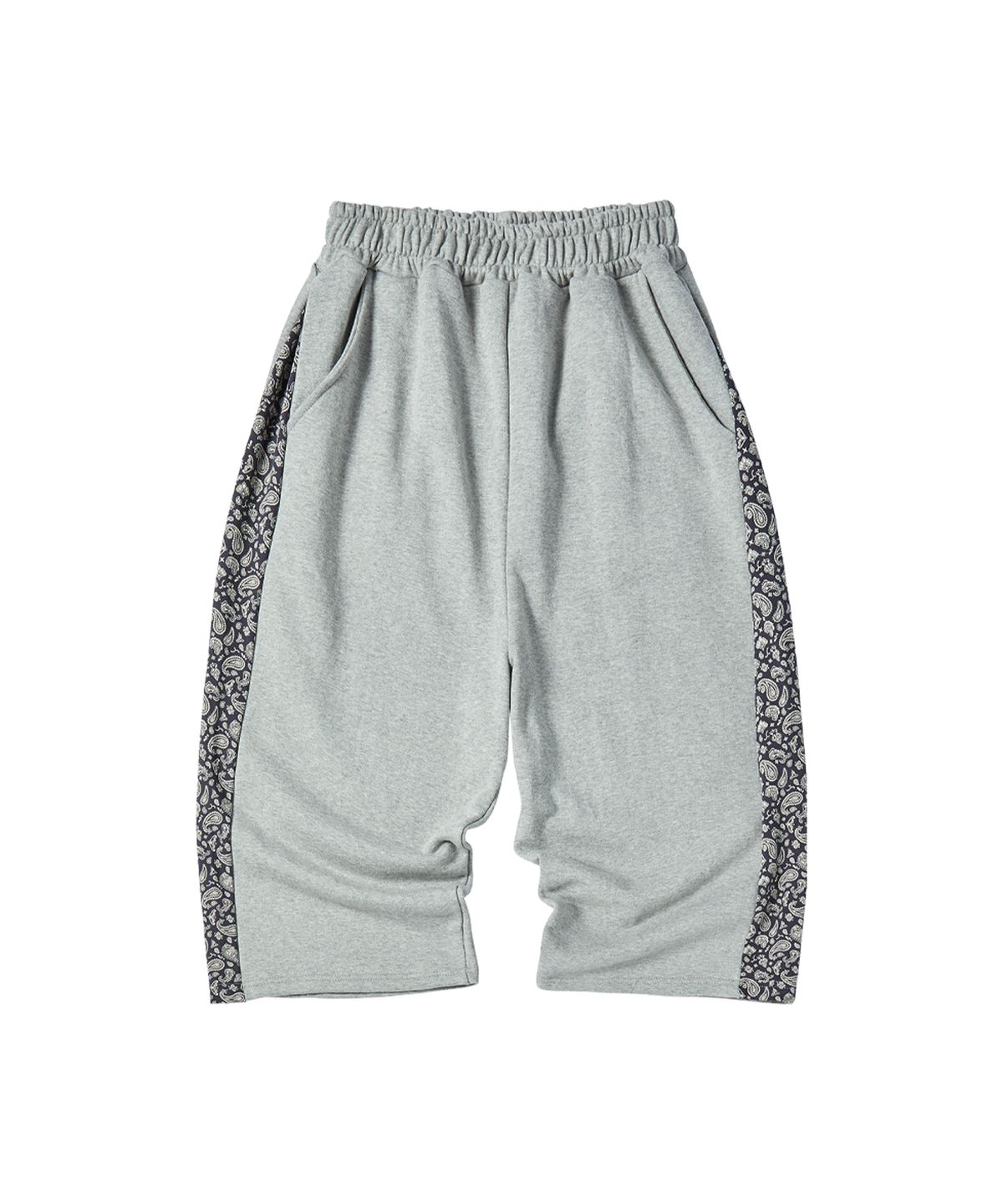꼬모니노즈(COMONINOZ) W PAISLEY SWEAT SHORTS [GRAY]