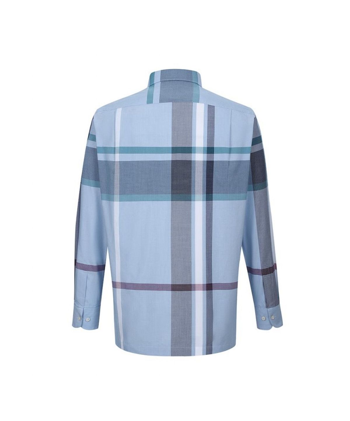 닥스셔츠(DAKS SHIRTS) 이지케어 면혼방 슈퍼빅체크 블루 캐주얼셔츠 레귤러핏_DLP1SHCL101B1