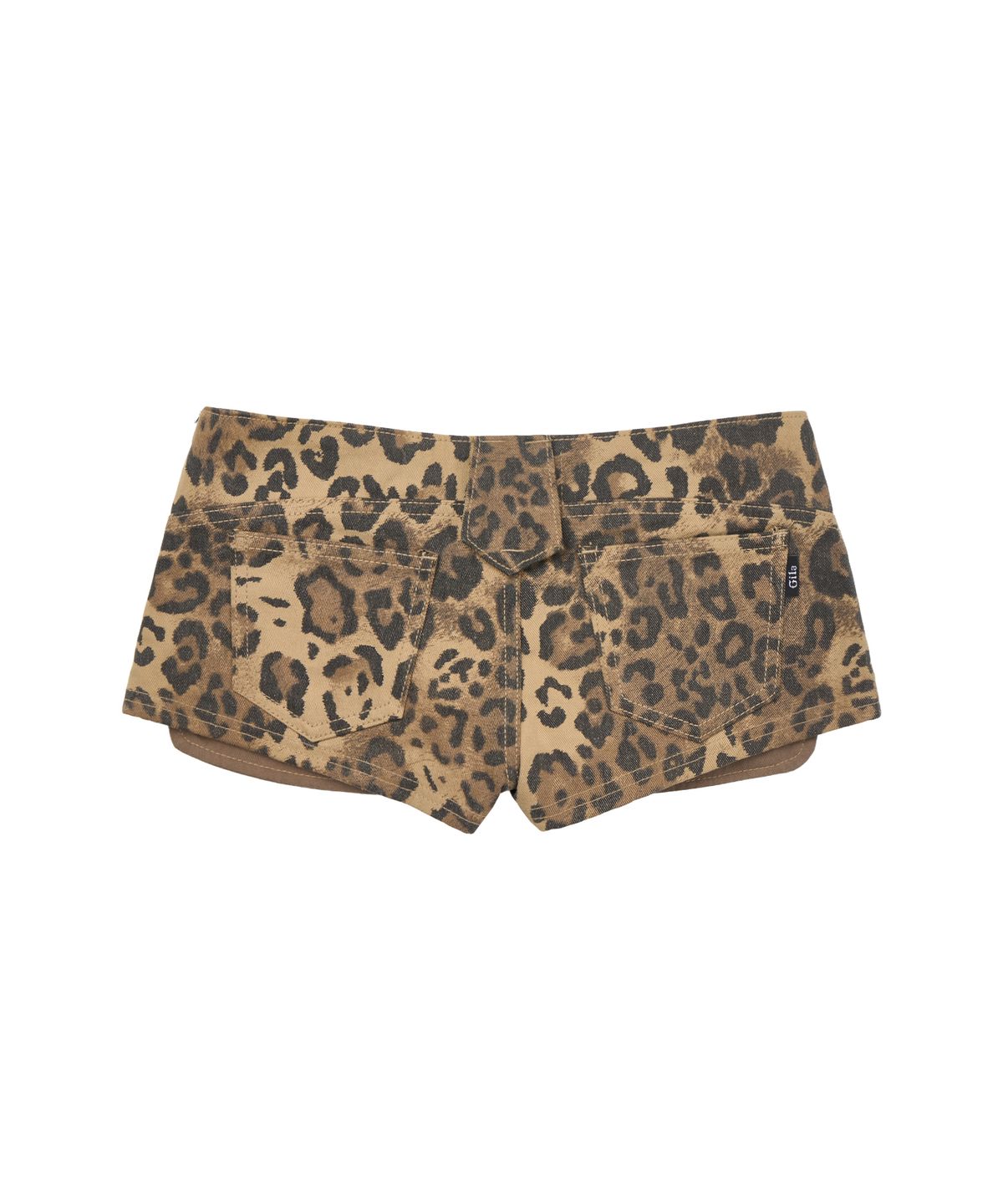 길라아카이브(GILAARCHIVE) LEOPARD LACE-UP COTTON SHORTS_BROWN
