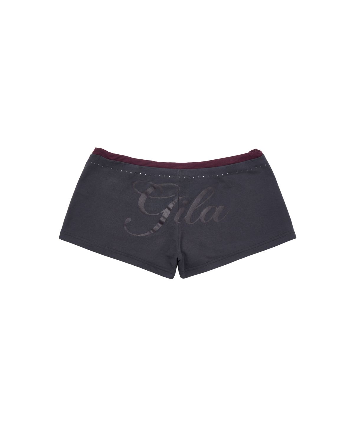 길라아카이브(GILAARCHIVE) SMALL LOGO MICRO SHORTS_CHARCOAL