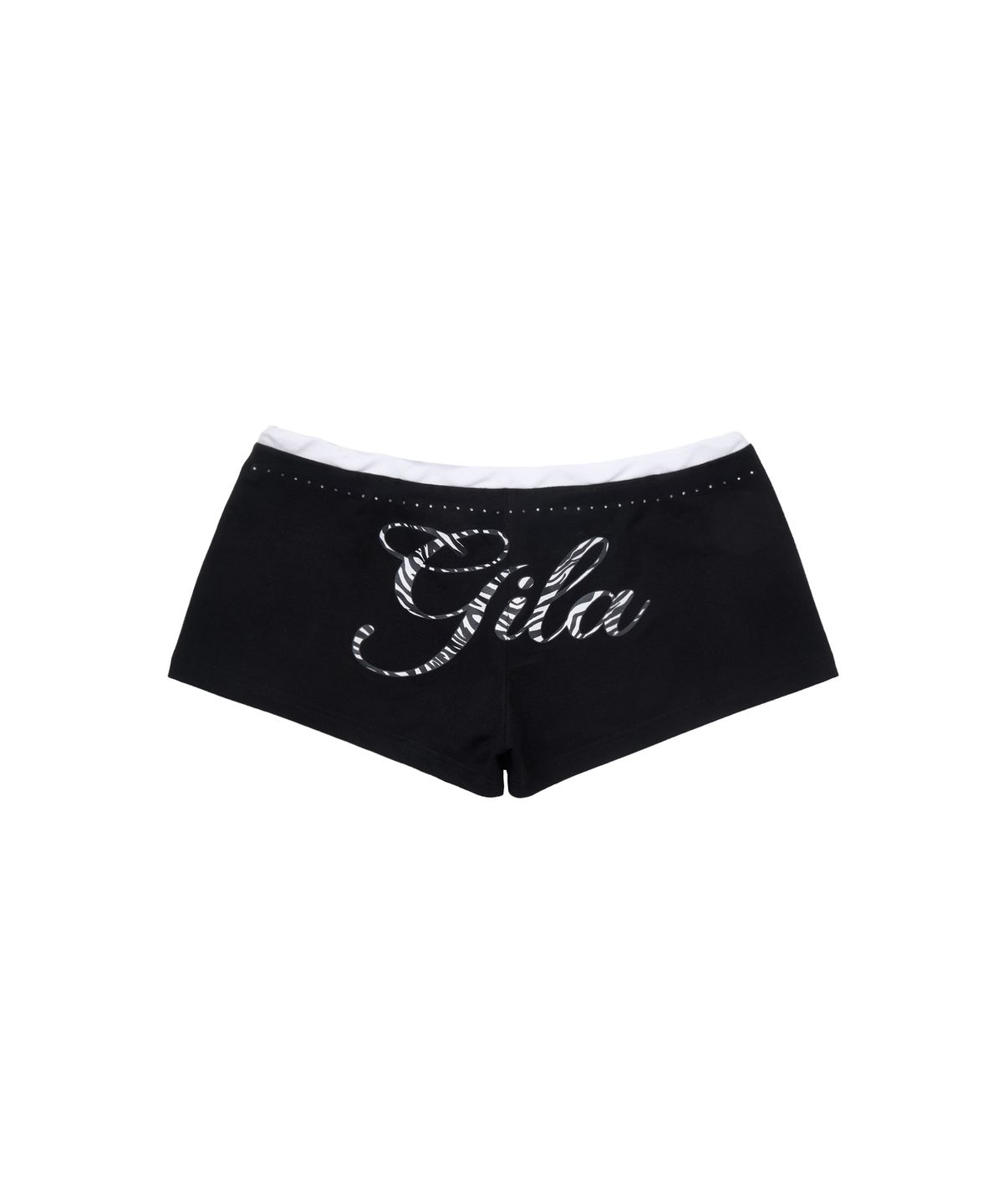 길라아카이브(GILAARCHIVE) ZEBRA SMALL LOGO MICRO SHORTS_BLACK