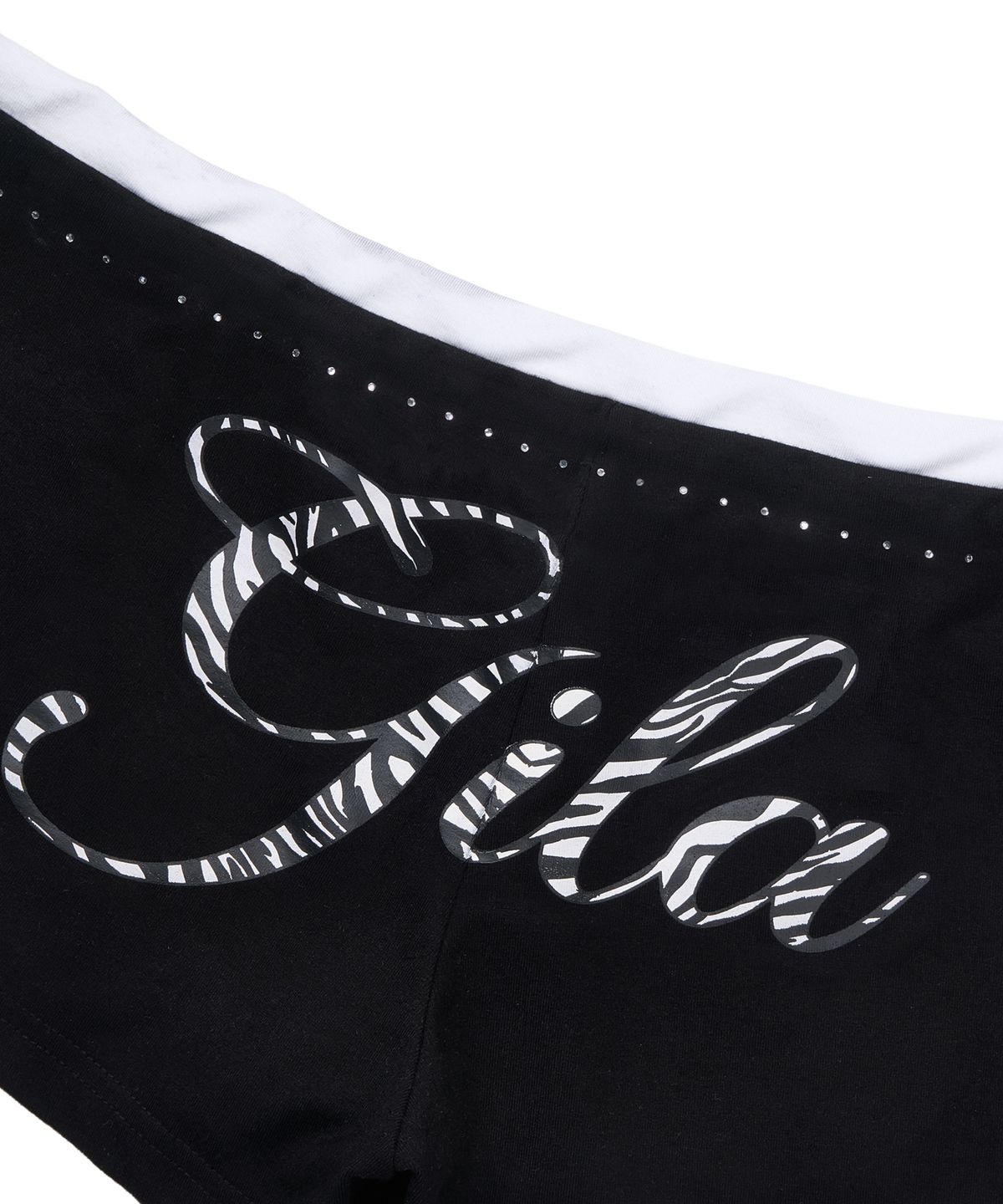 길라아카이브(GILAARCHIVE) ZEBRA SMALL LOGO MICRO SHORTS_BLACK