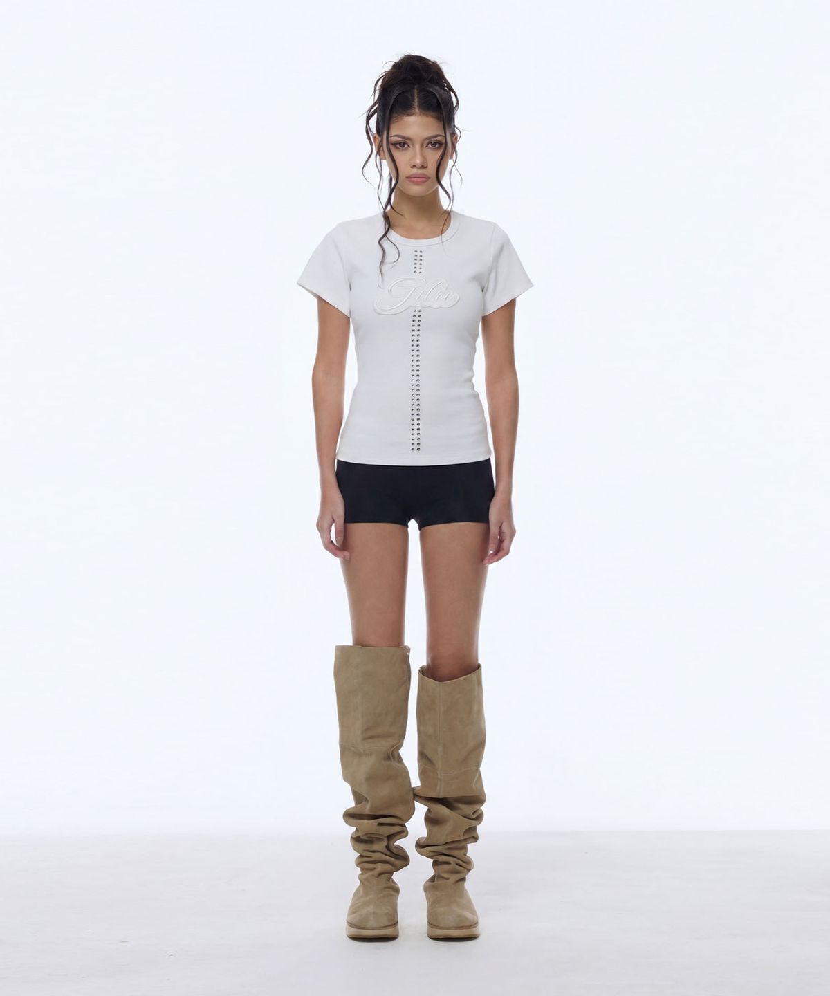길라아카이브(GILAARCHIVE) CUT-OFF WAIST INNER SHORTS_BLACK