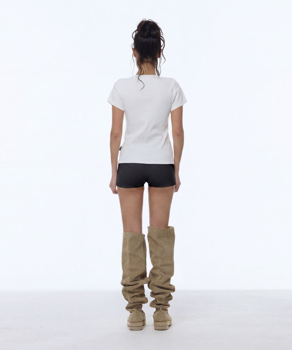 길라아카이브(GILAARCHIVE) CUT-OFF WAIST INNER SHORTS_BLACK