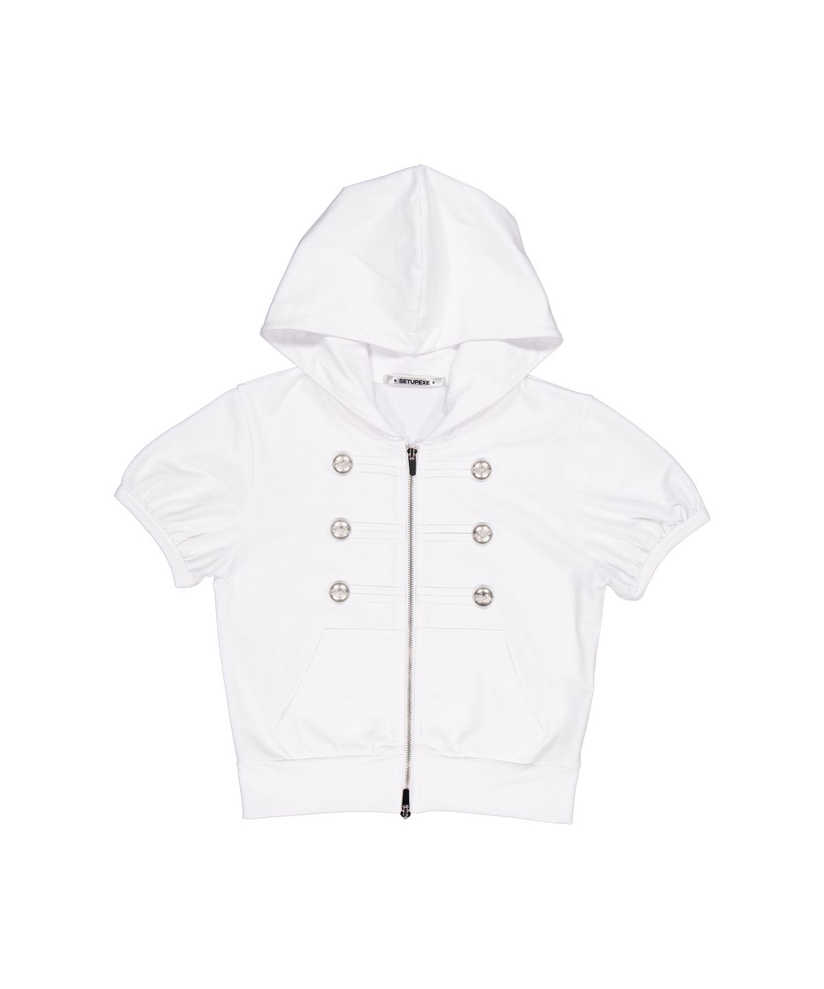 셋업이엑스이(SETUP-EXE) NAPOLEON HALF HOODIE / WHITE