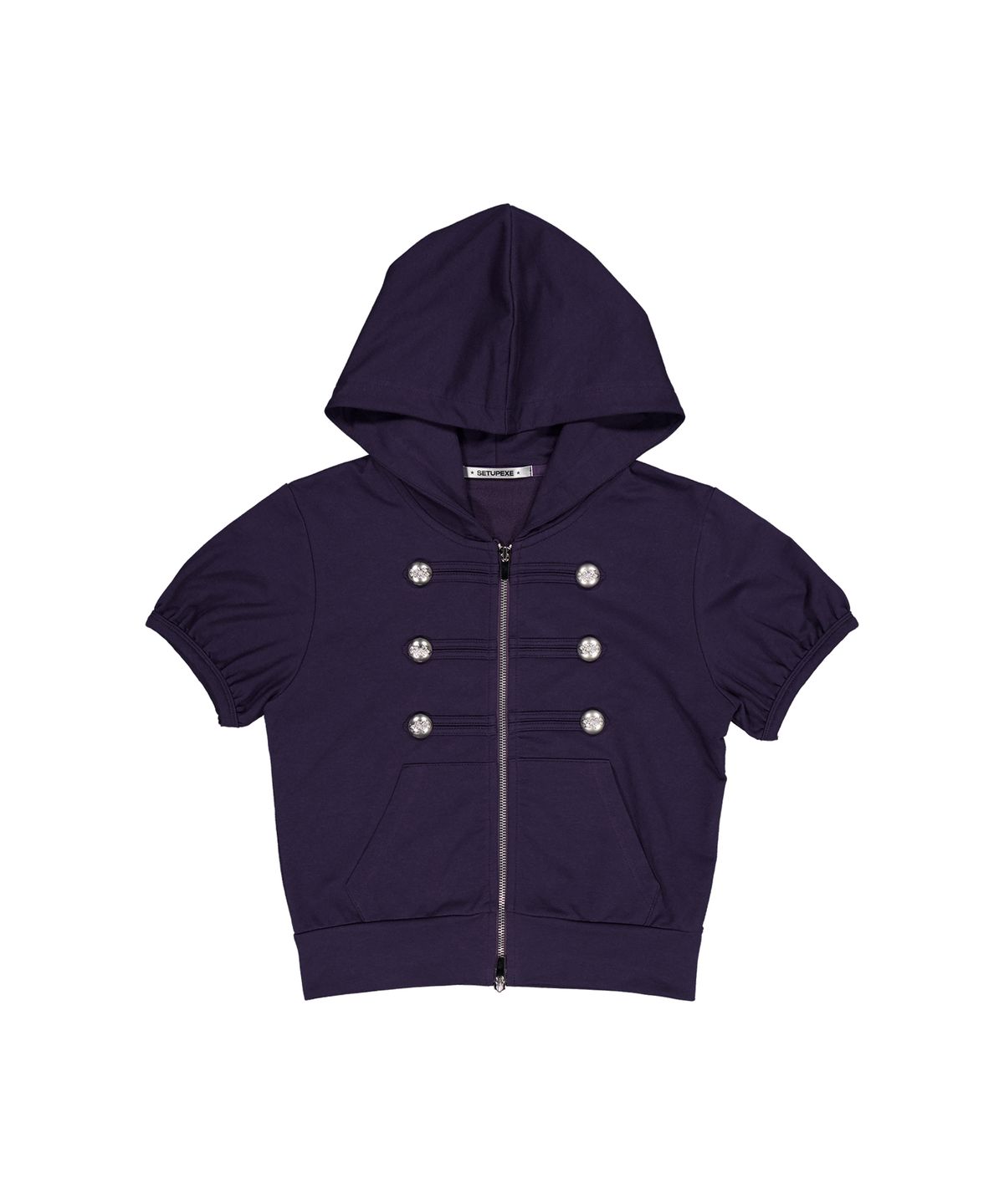 셋업이엑스이(SETUP-EXE) NAPOLEON HALF HOODIE / PURPLE