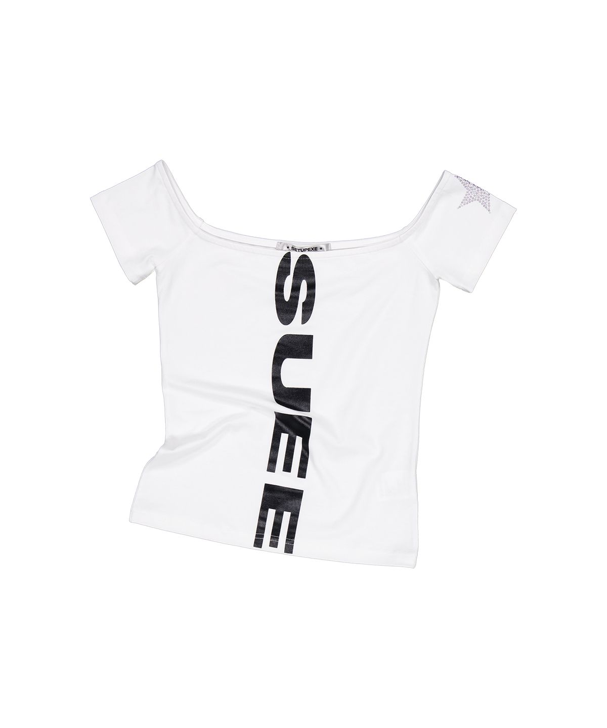 셋업이엑스이(SETUP-EXE) VERTICAL OFF-SHOULDER TOP / WHITE