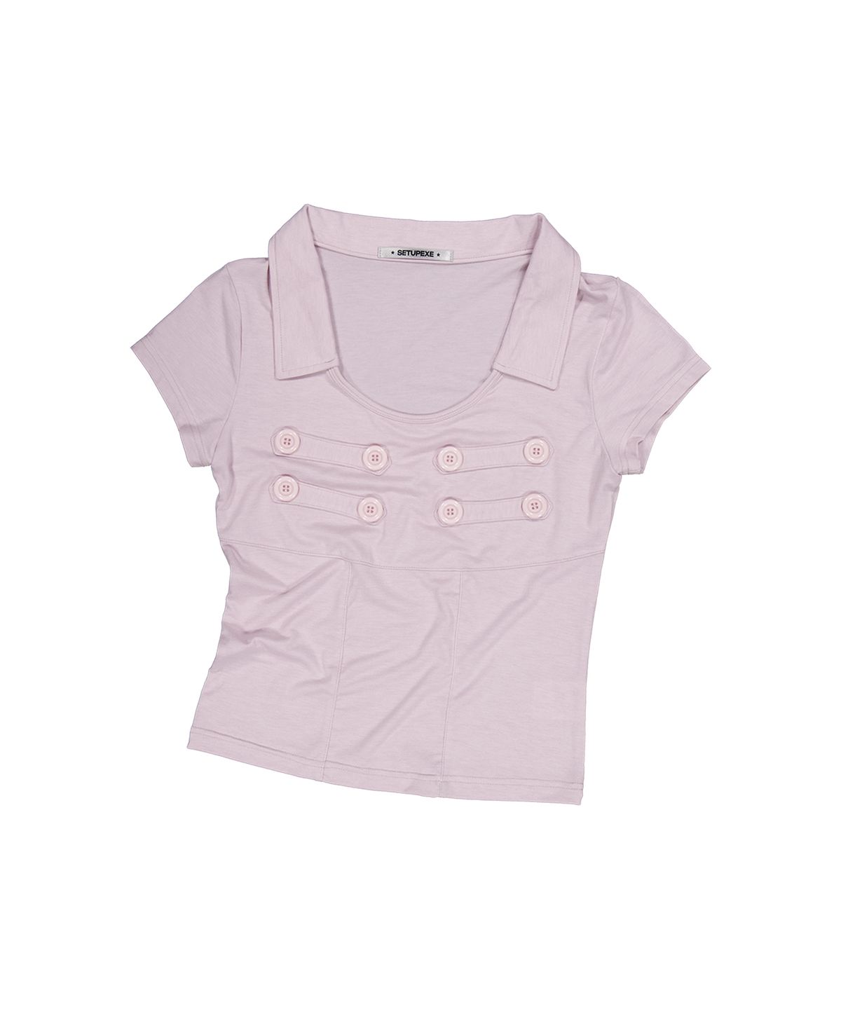 셋업이엑스이(SETUP-EXE) NAPOLEON COLLAR TOP / BABY PINK