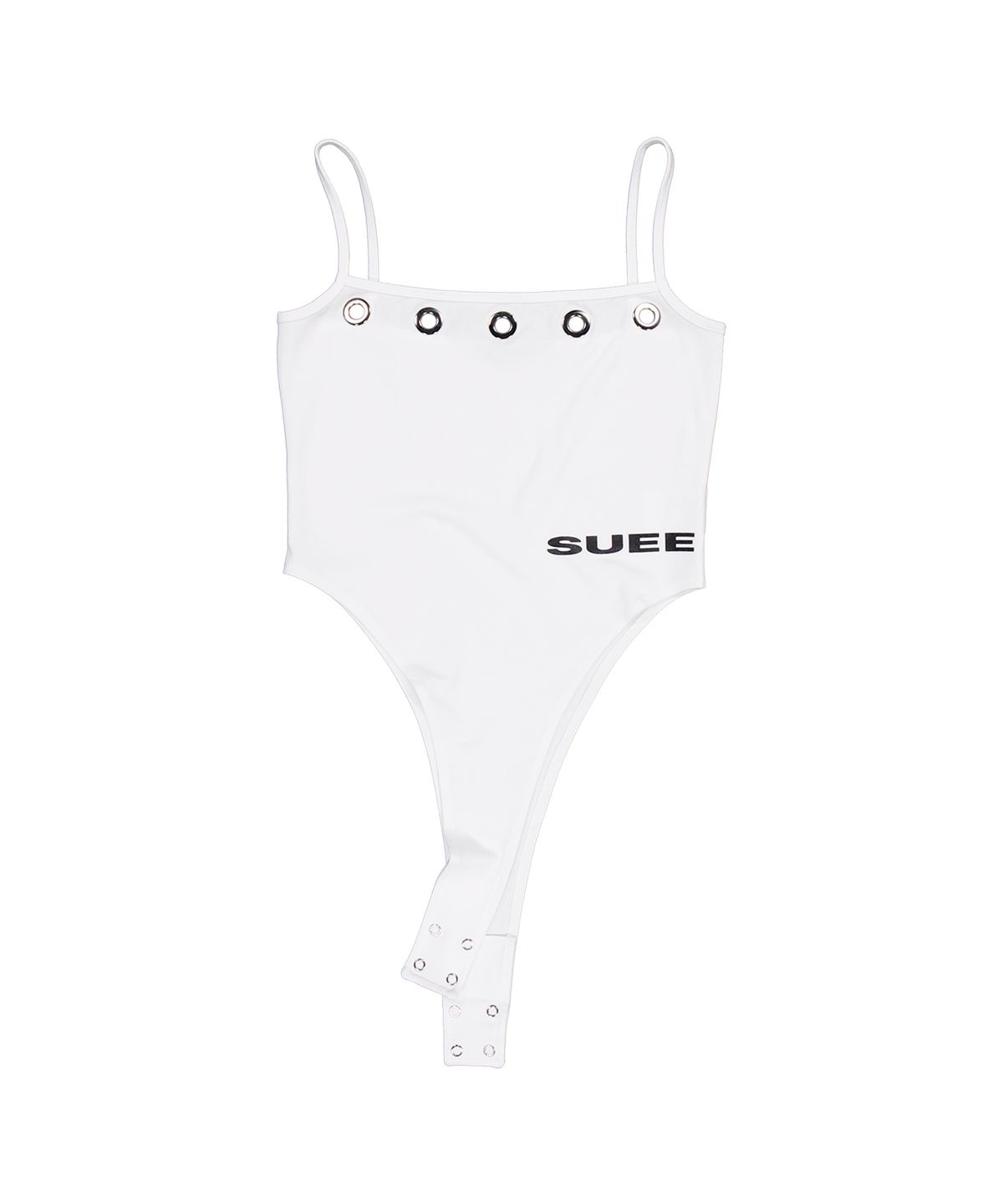 셋업이엑스이(SETUP-EXE) EYELET LOGO BODYSUIT / WHITE