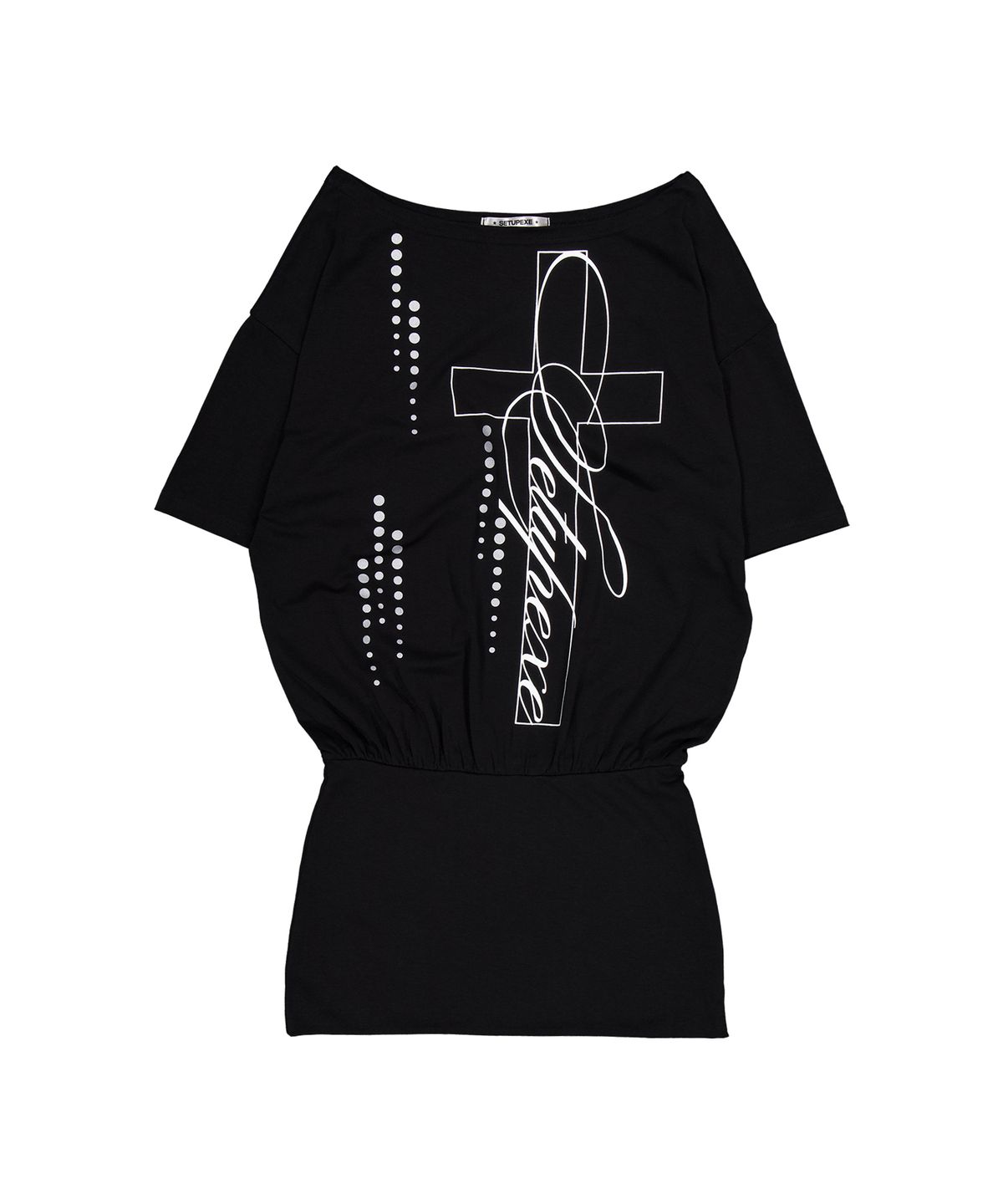 셋업이엑스이(SETUP-EXE) LOGO ONE SHOULDER OPS / BLACK