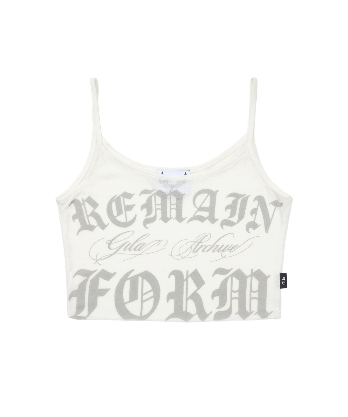 길라아카이브(GILAARCHIVE) RAW CUT-OFF CROP TANK TOP_IVORY