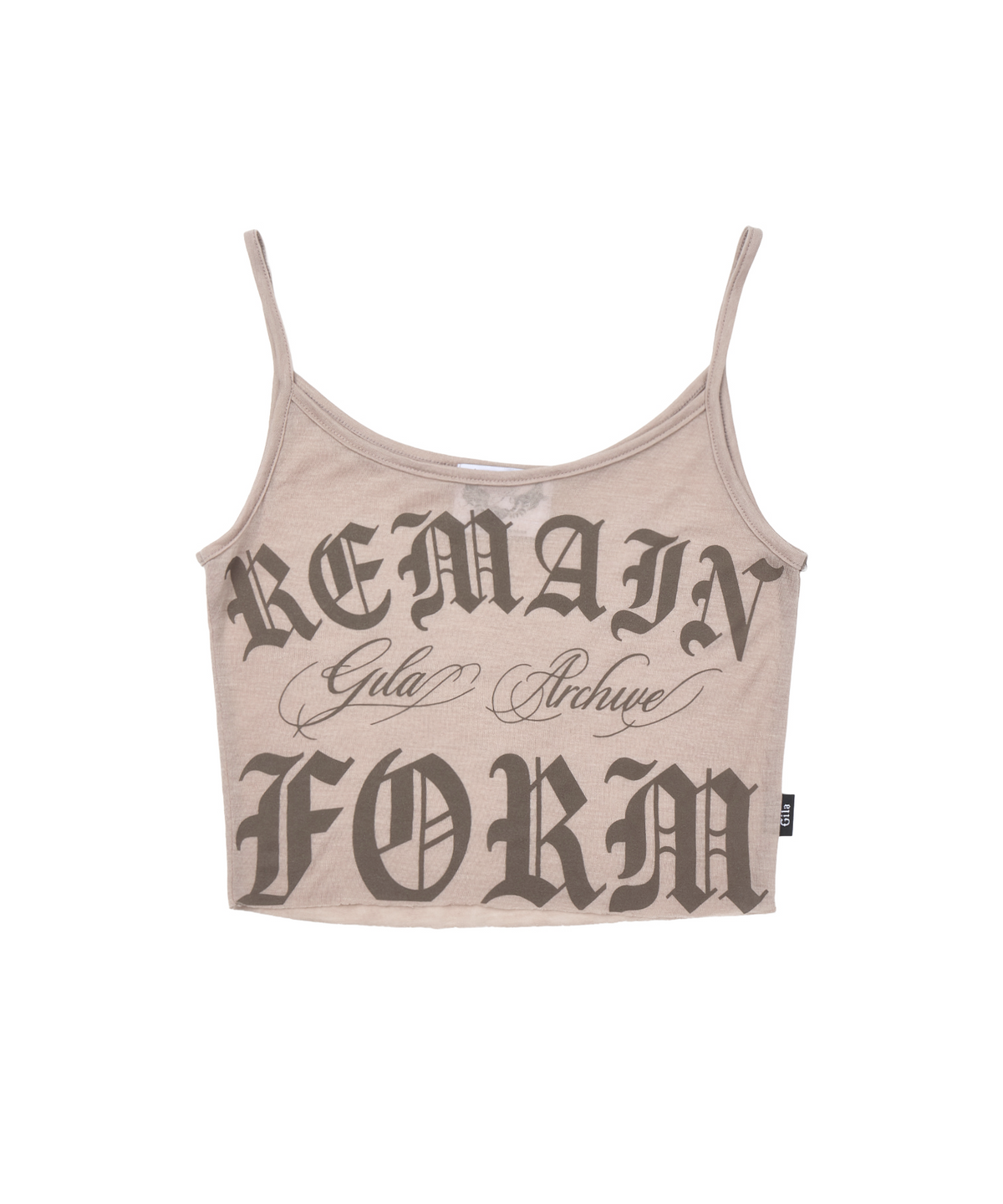 길라아카이브(GILAARCHIVE) RAW CUT-OFF CROP TANK TOP_BEIGE