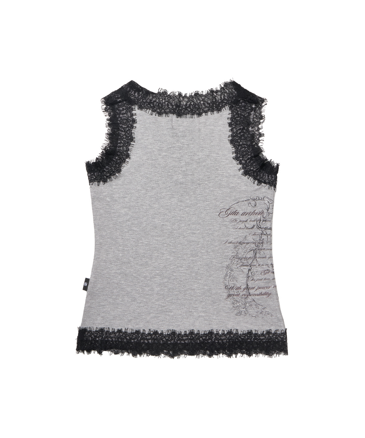 길라아카이브(GILAARCHIVE) LACE BLUR GRAPHIC SLEEVELESS_GREY