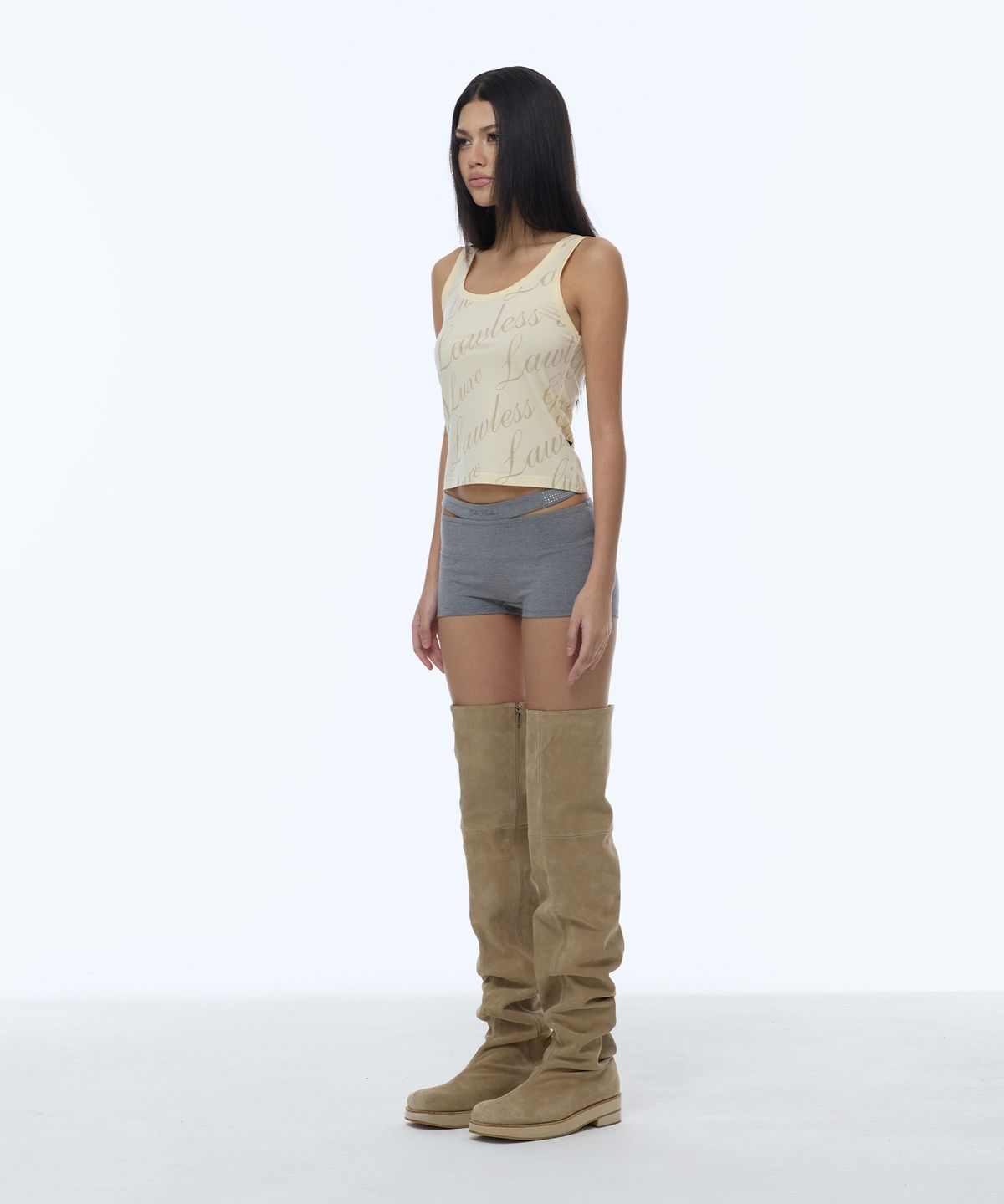 길라아카이브(GILAARCHIVE) FULL OVER LOGO SLEEVELESS_YELLOW