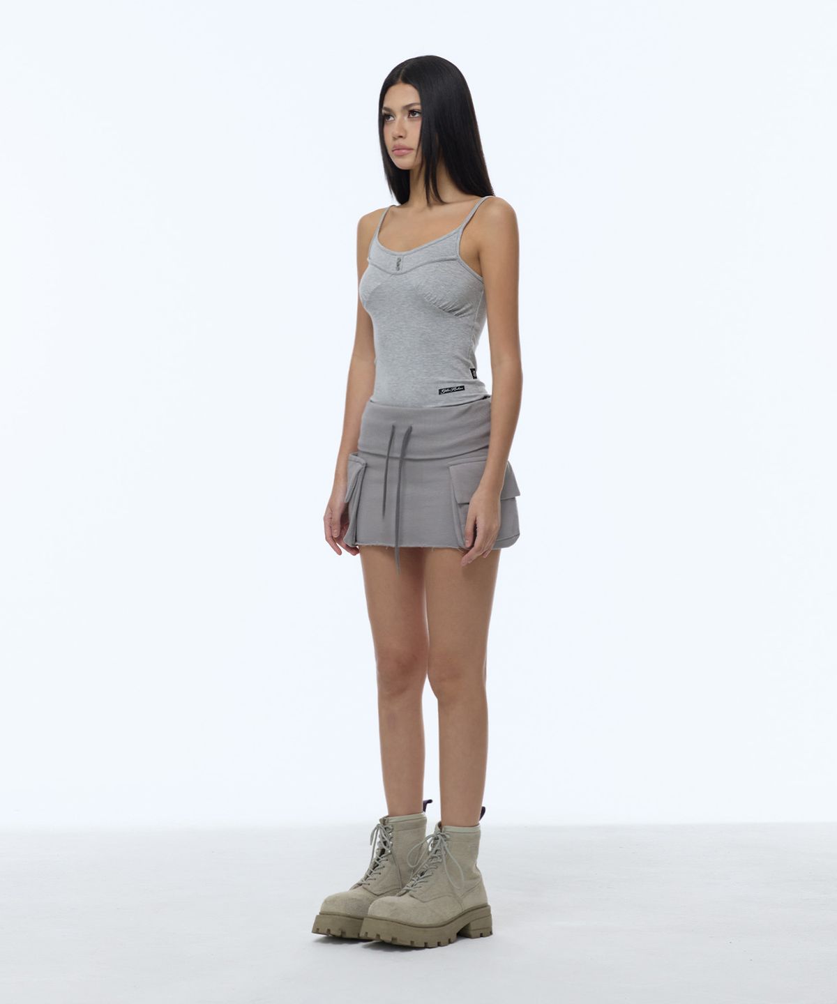 길라아카이브(GILAARCHIVE) DOUBLE LAYERED CAMISOLE_GREY