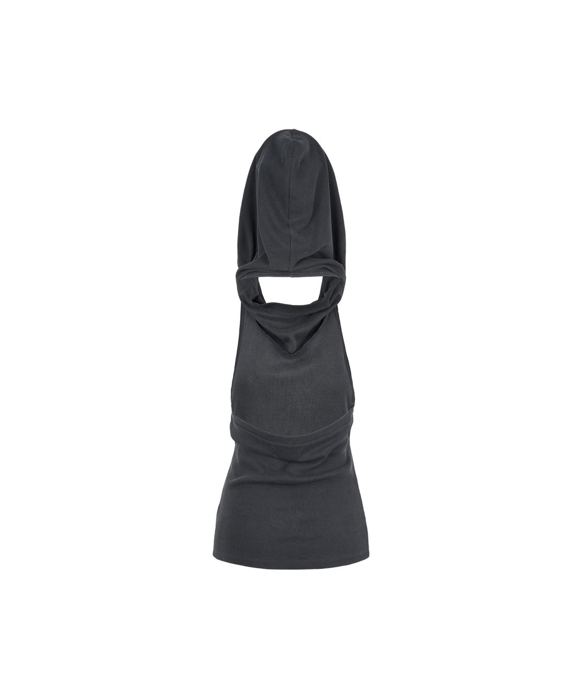 길라아카이브(GILAARCHIVE) BACKLESS COWL HOOD SLEEVELESS_CHARCOAL