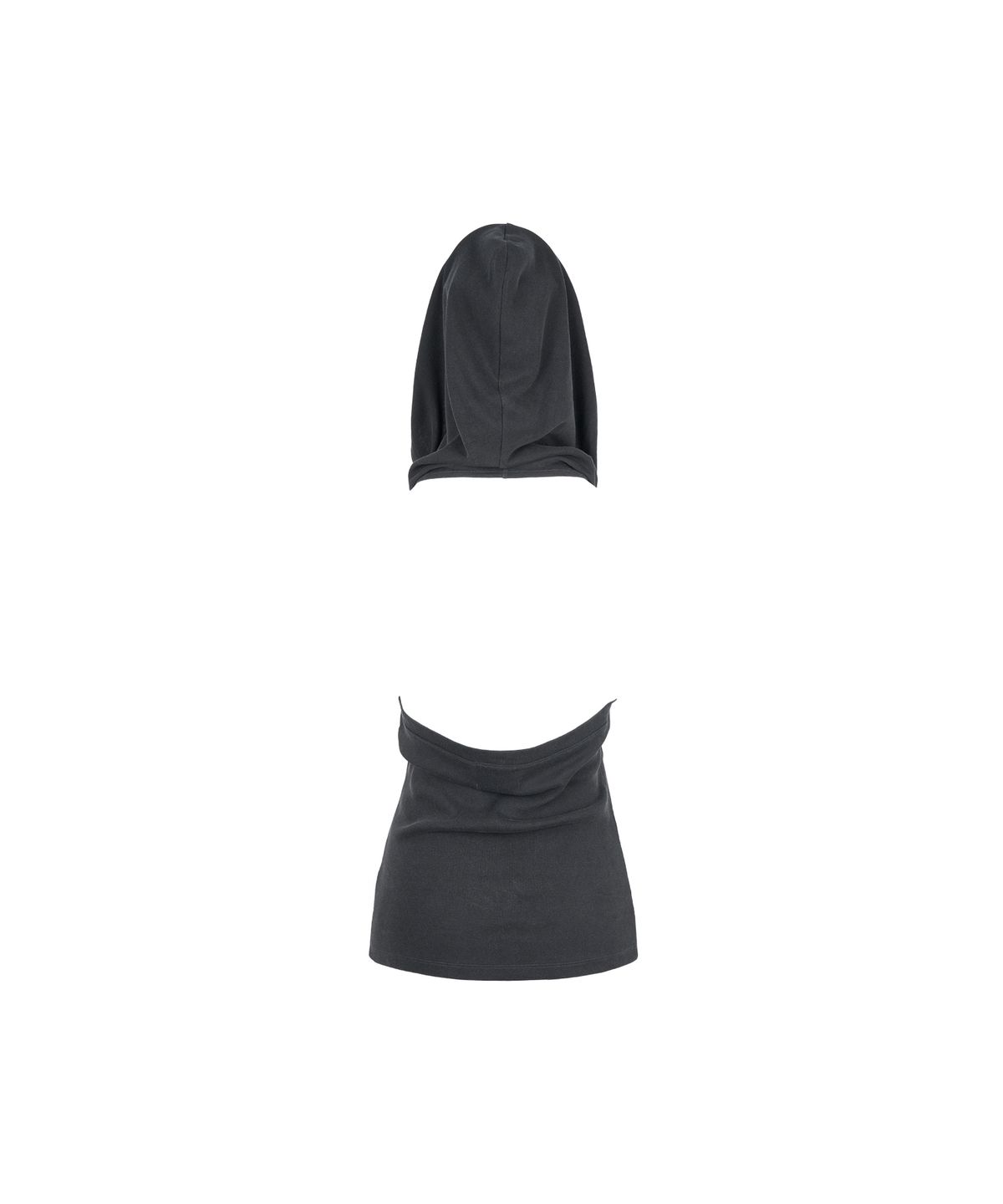 길라아카이브(GILAARCHIVE) BACKLESS COWL HOOD SLEEVELESS_CHARCOAL