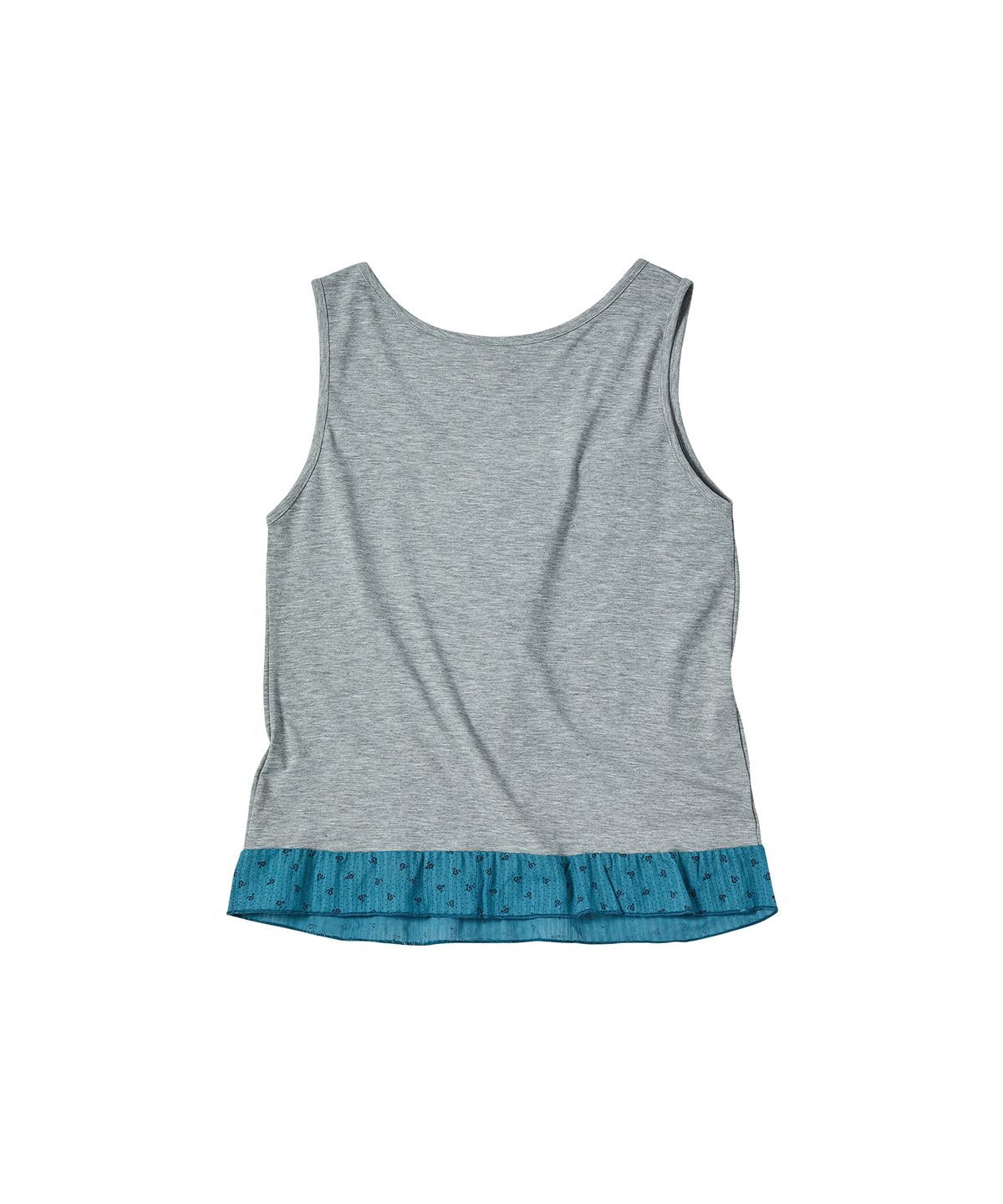꼬모니노즈(COMONINOZ) W FLOWER LAYERED SLEEVELESS [GRAY]