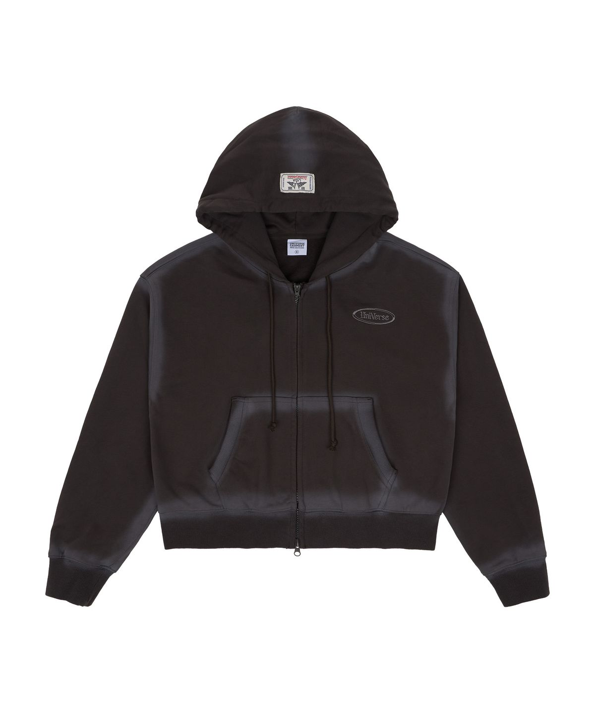 유니버스 가먼트(UNIVERSE GARMENT) 스프레이 후드 집업_CHARCOAL