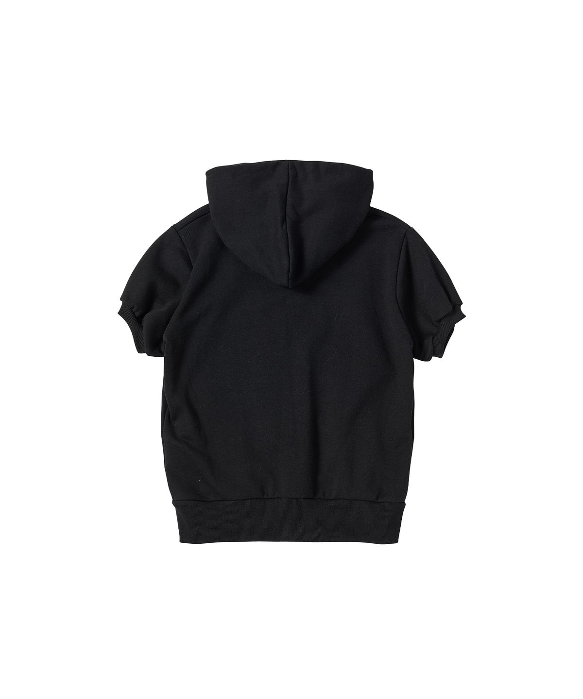 꼬모니노즈(COMONINOZ) W DOT HALF HOOD ZIP-UP [BLACK]