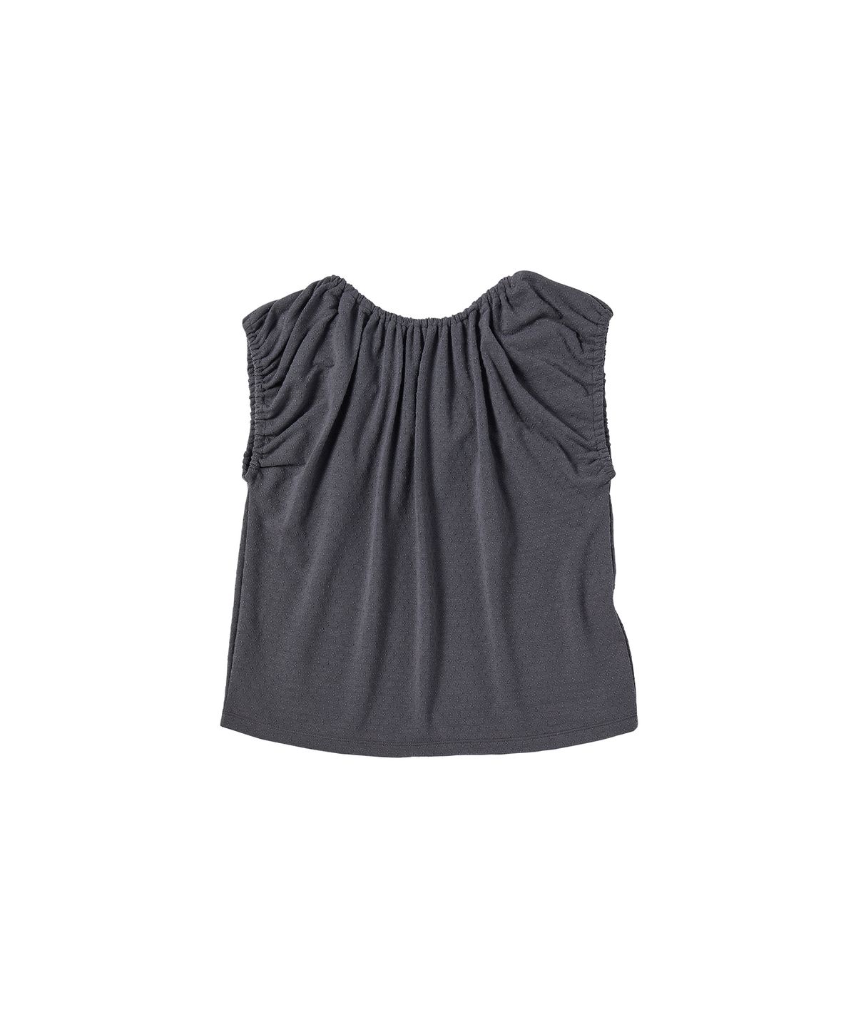 꼬모니노즈(COMONINOZ) W FLOWER TWO WAY T-SHIRT [DEEP GRAY]